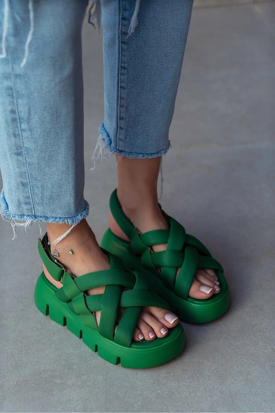 Modanizm Aphelia Yeşil Spor Sandalet