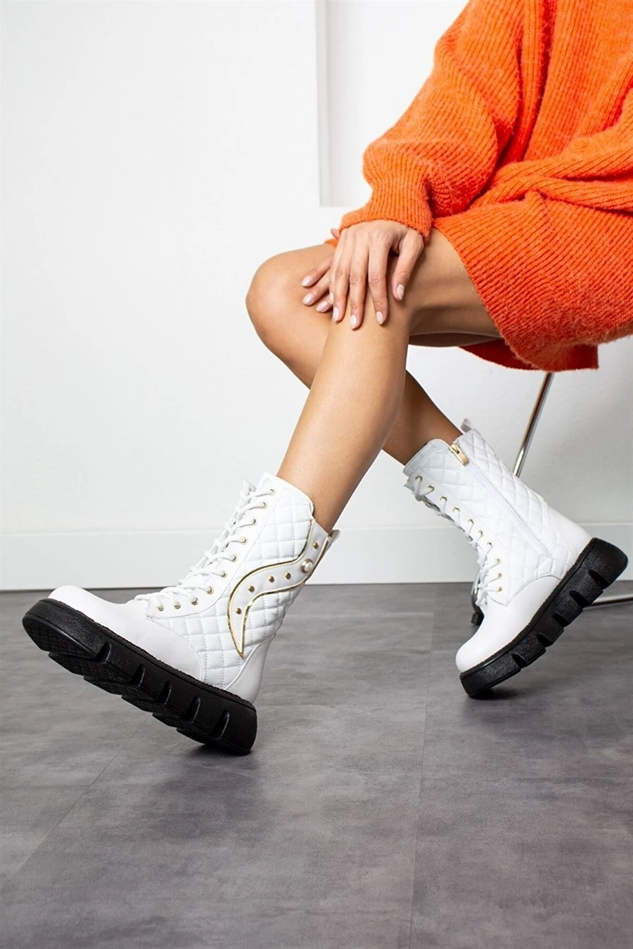 Missy Beyaz Topuklu Bot