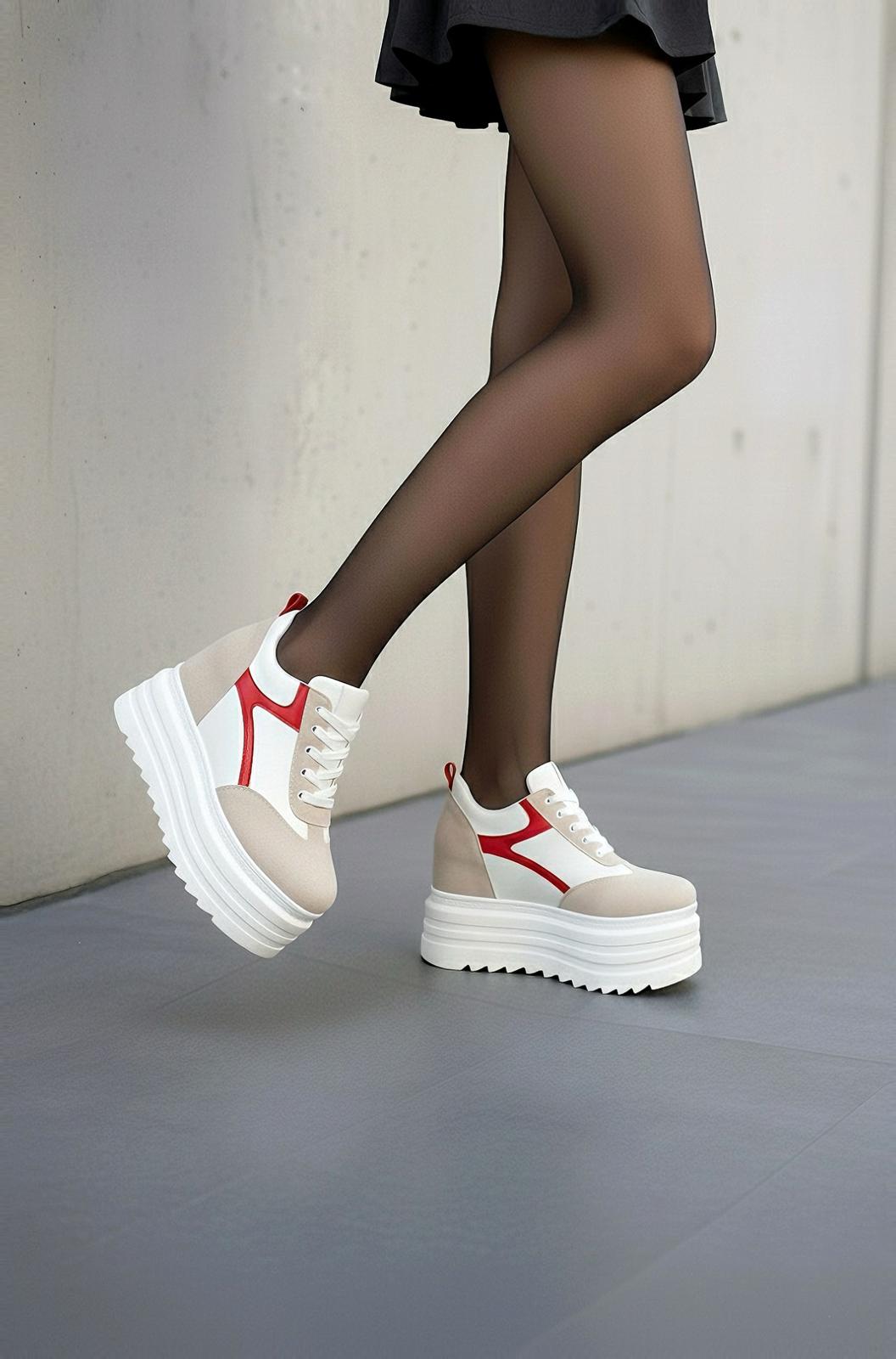 LACYY Kırmızı Dolgu Topuk Spor