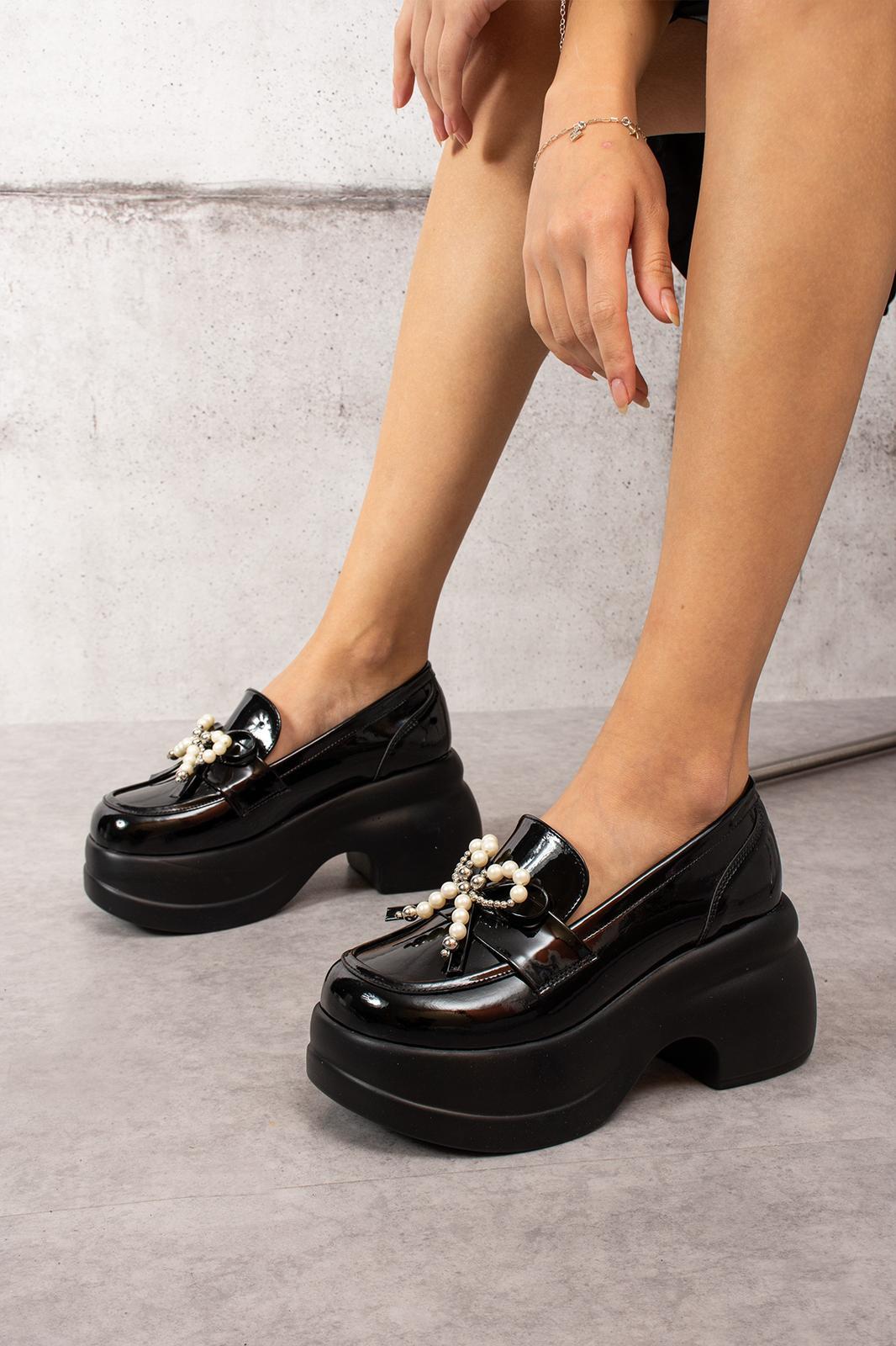 Modanizm VOE Siyah Rugan Oxford Ayakkabı