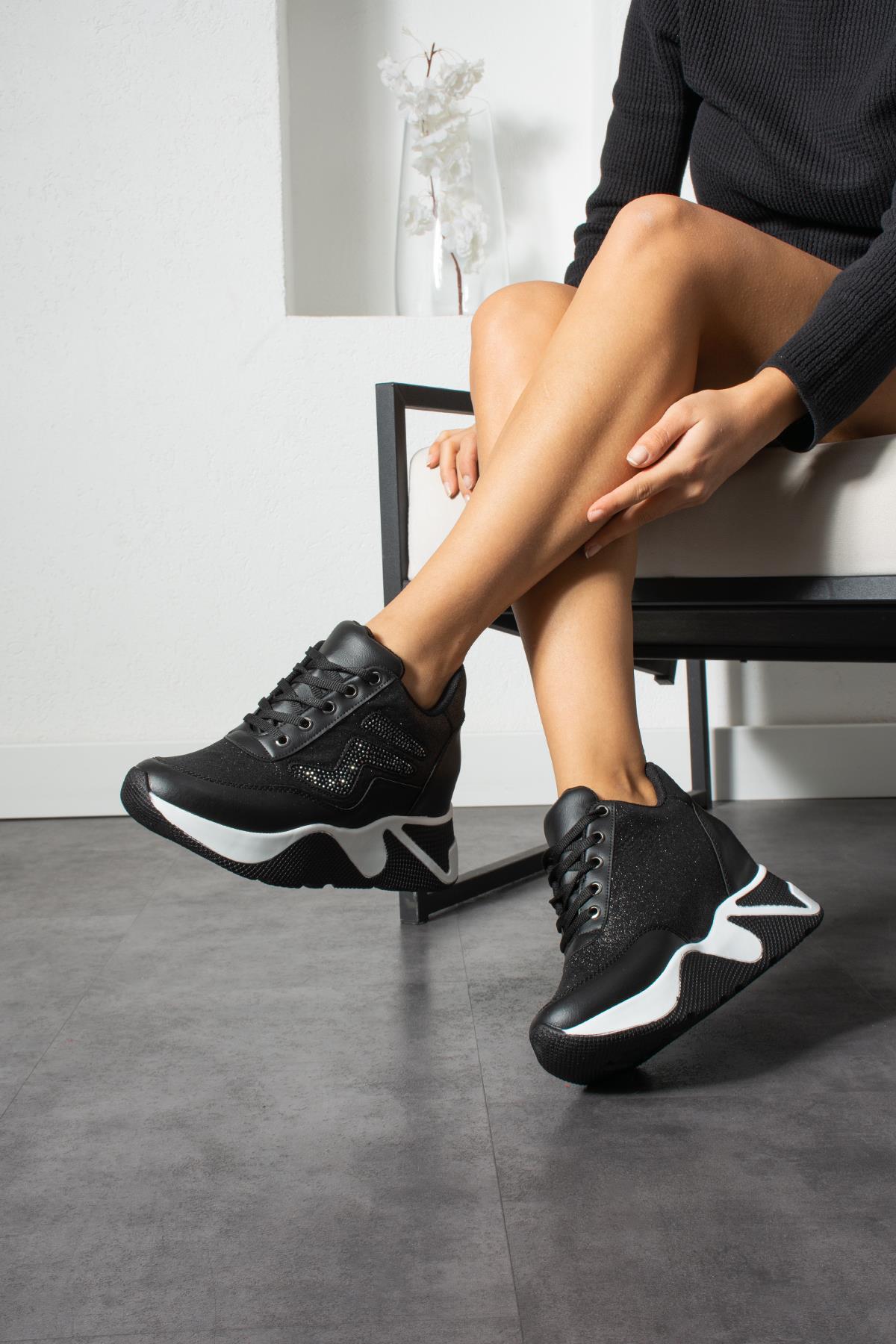 Modanizm Valua Siyah Spor Ayakkabı