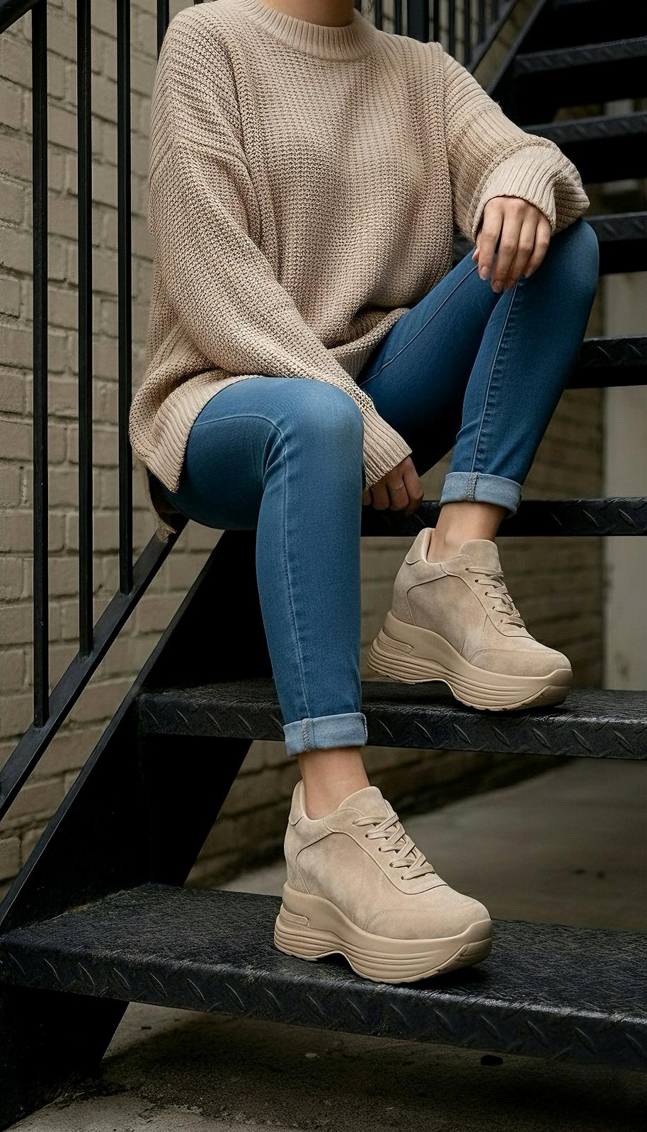 Modanizm Apex Ten Dolgu Spor Ayakkabı