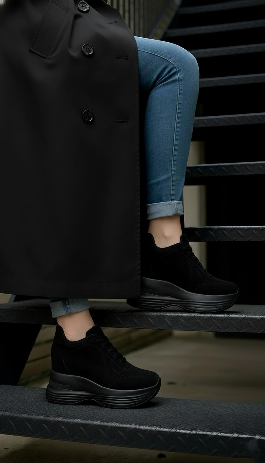 Modanizm Apex Siyah Dolgu Spor Ayakkabı