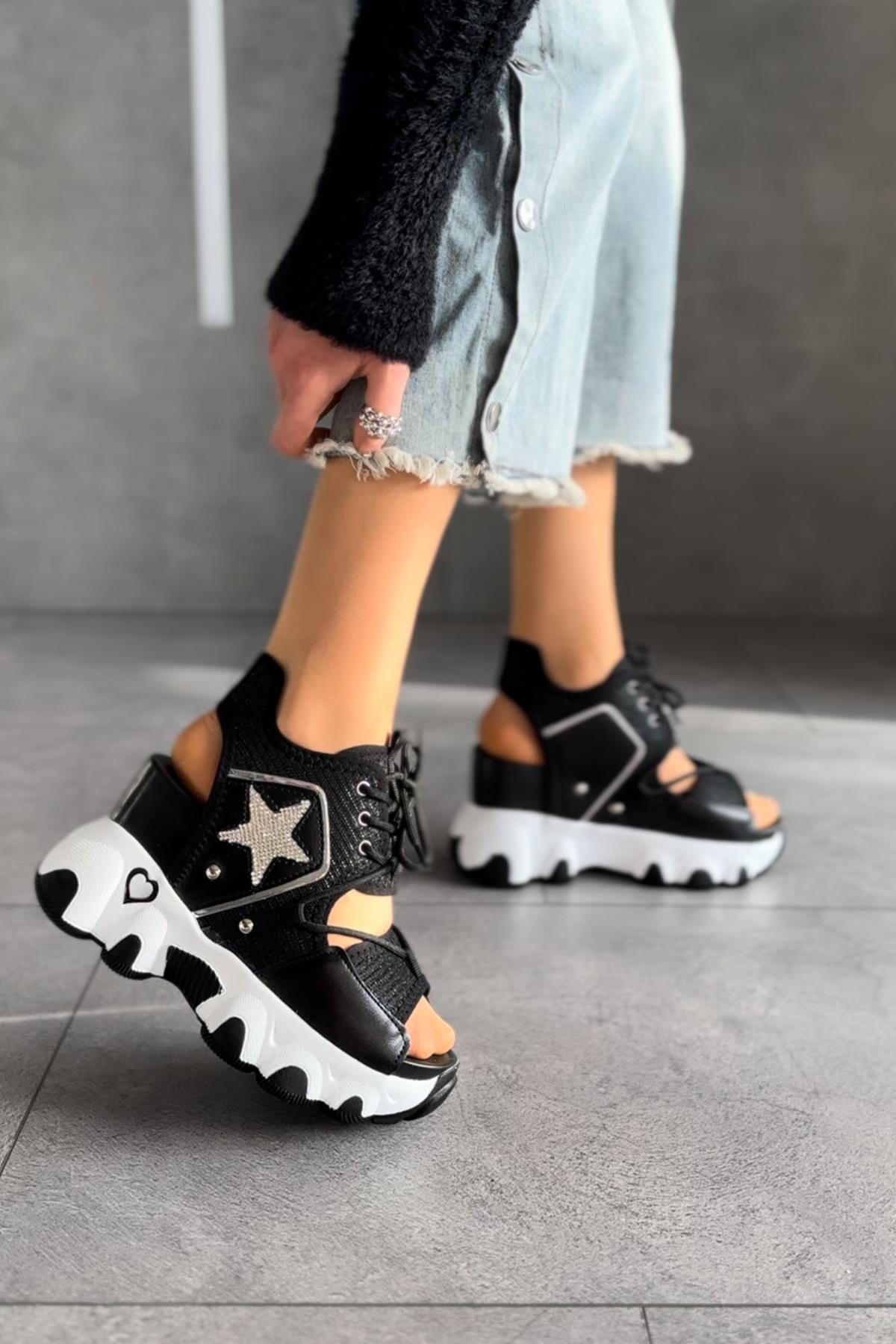Modanizm Shadow Siyah Spor Sandalet