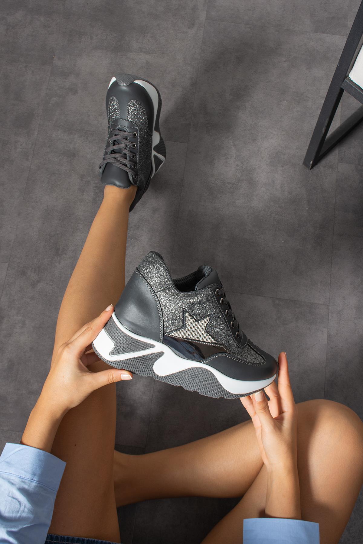 Modanizm Star Gri Spor Ayakkabı