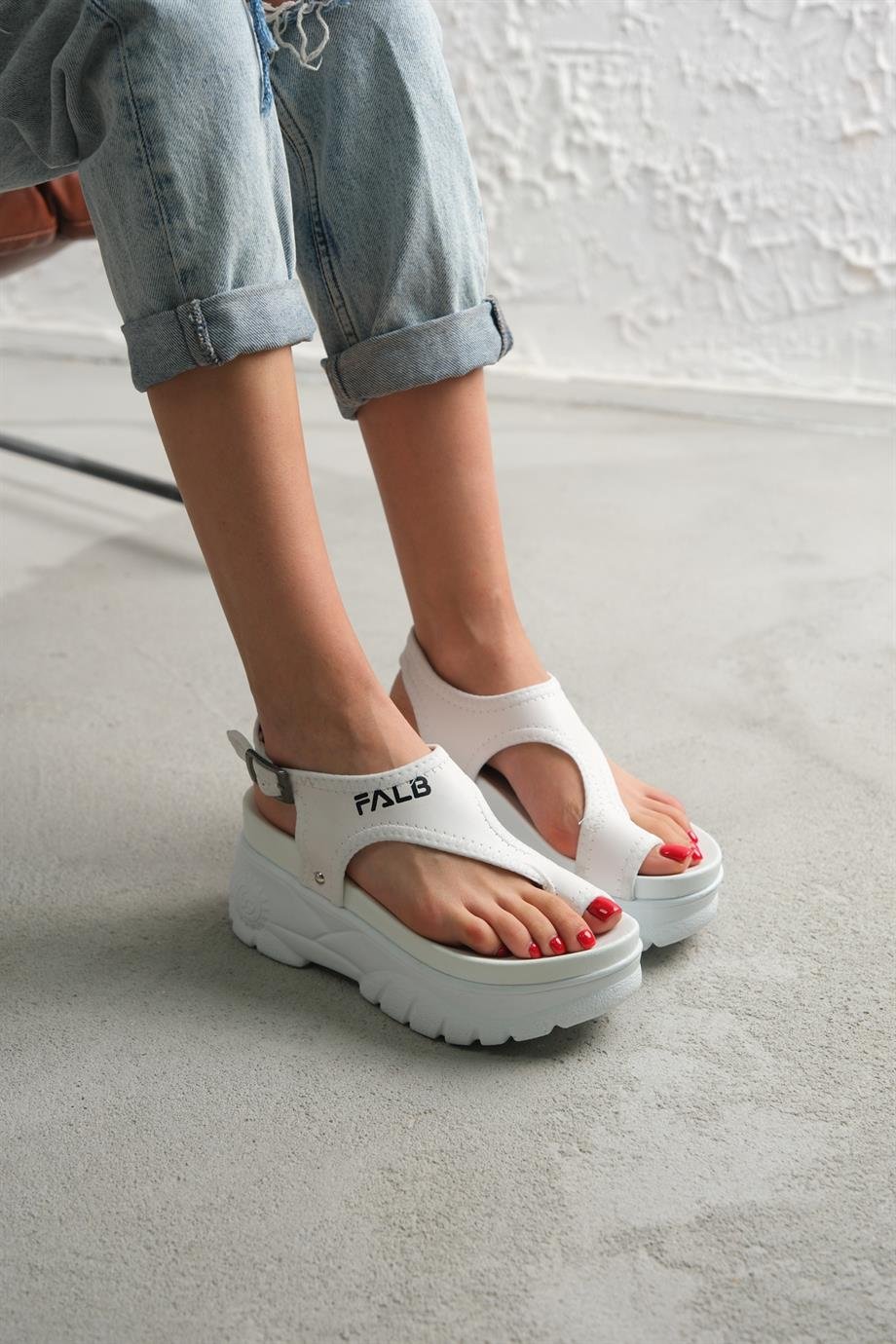 Modanizm Imex Beyaz Spor Sandalet