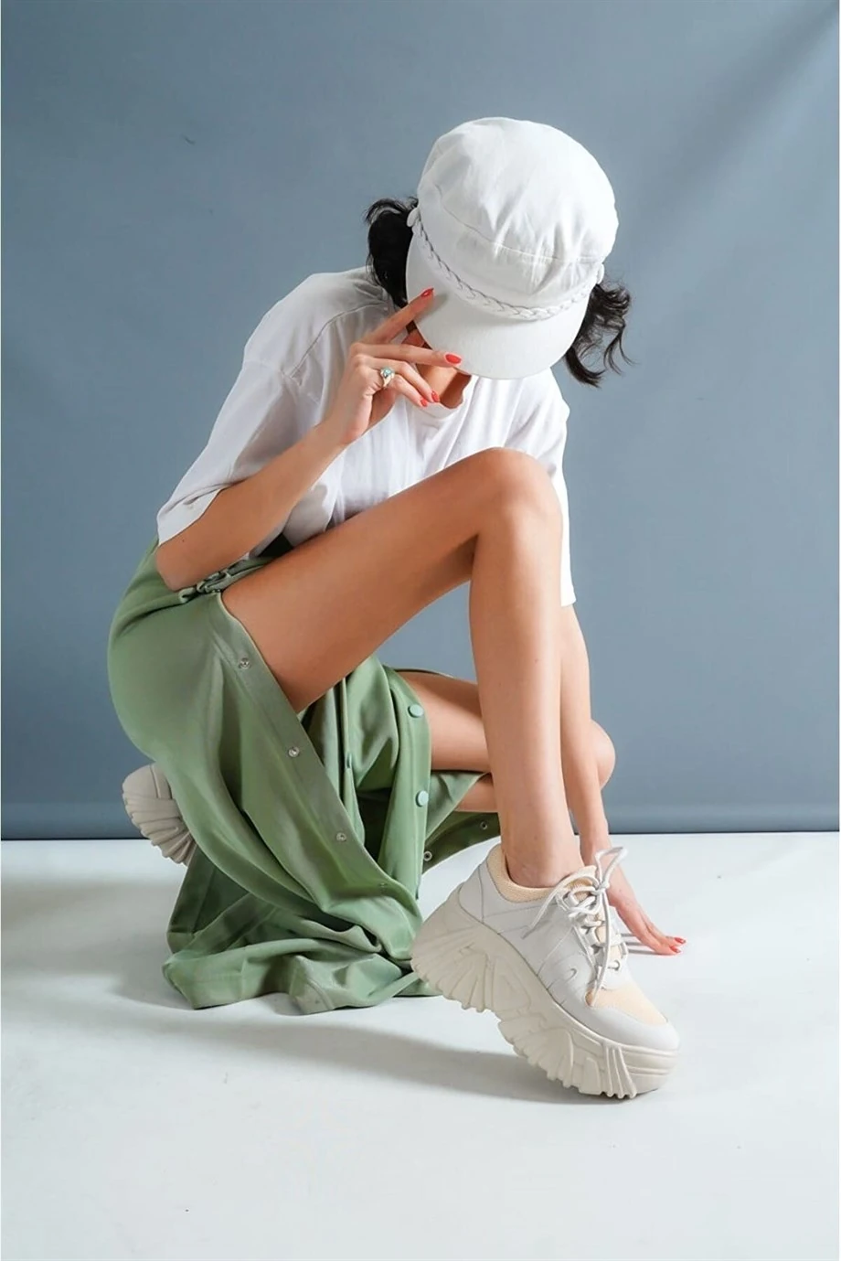 Lorena Krem Spor Ayakkabı