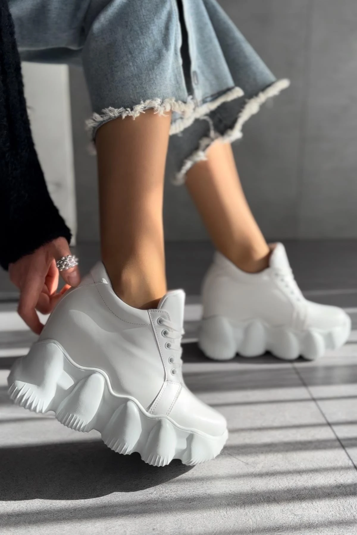 Modanizm Rubio Gizli Topuklu Beyaz Spor Ayakkabı