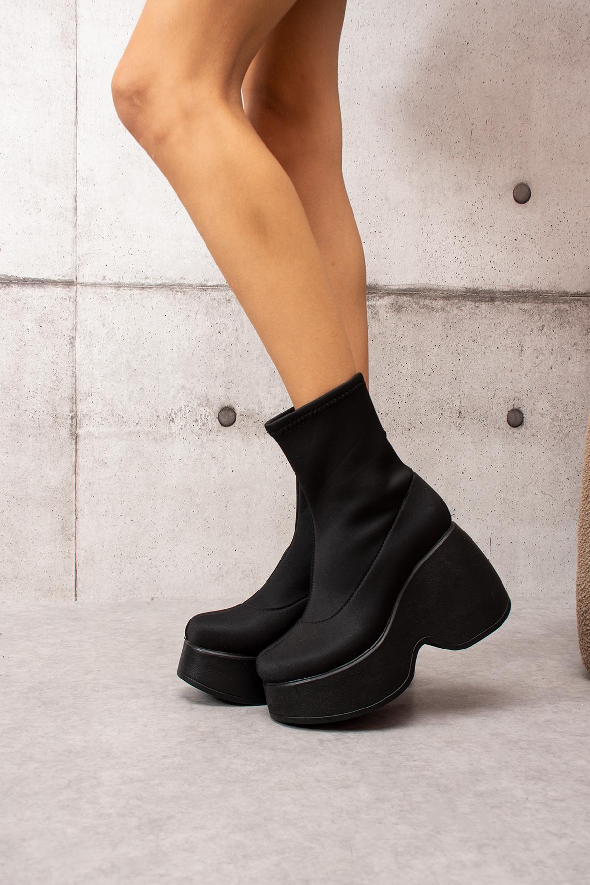 Modanizm Revolt Siyah Streç Bot