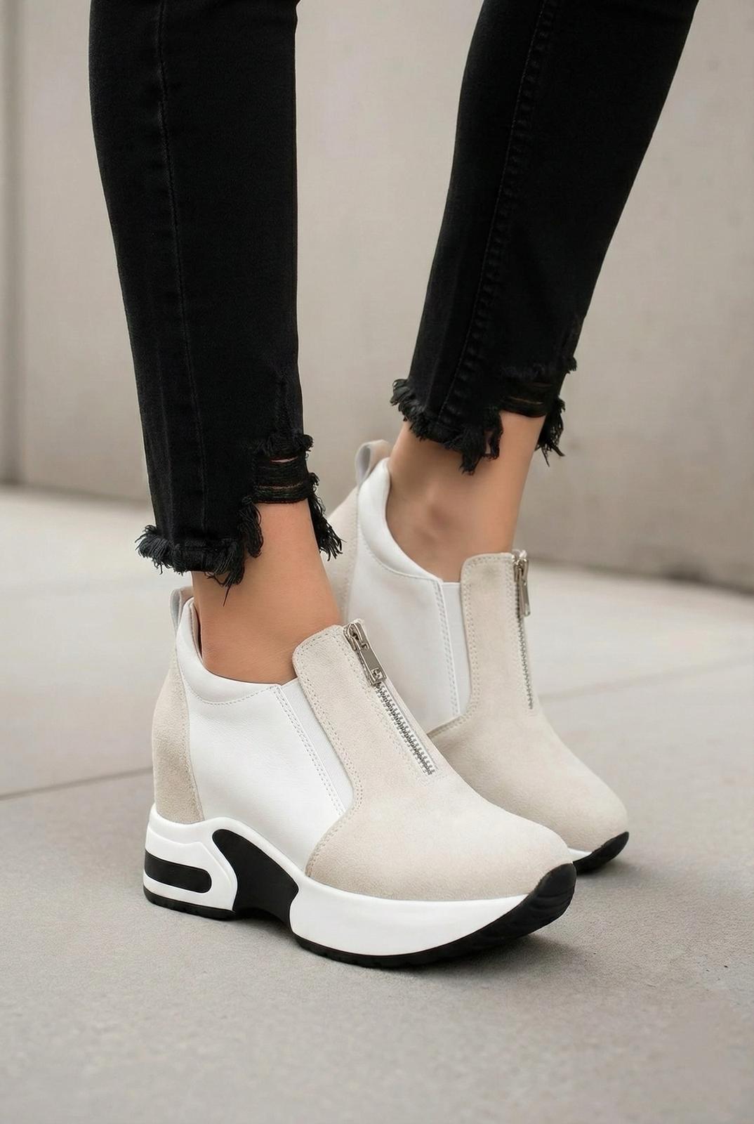 Modanizm Topaz-Beyaz-Dolgu Spor Ayakkabı