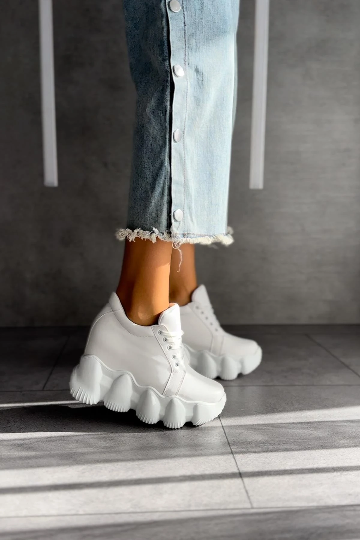 Modanizm Rubio Gizli Topuklu Beyaz Spor Ayakkabı