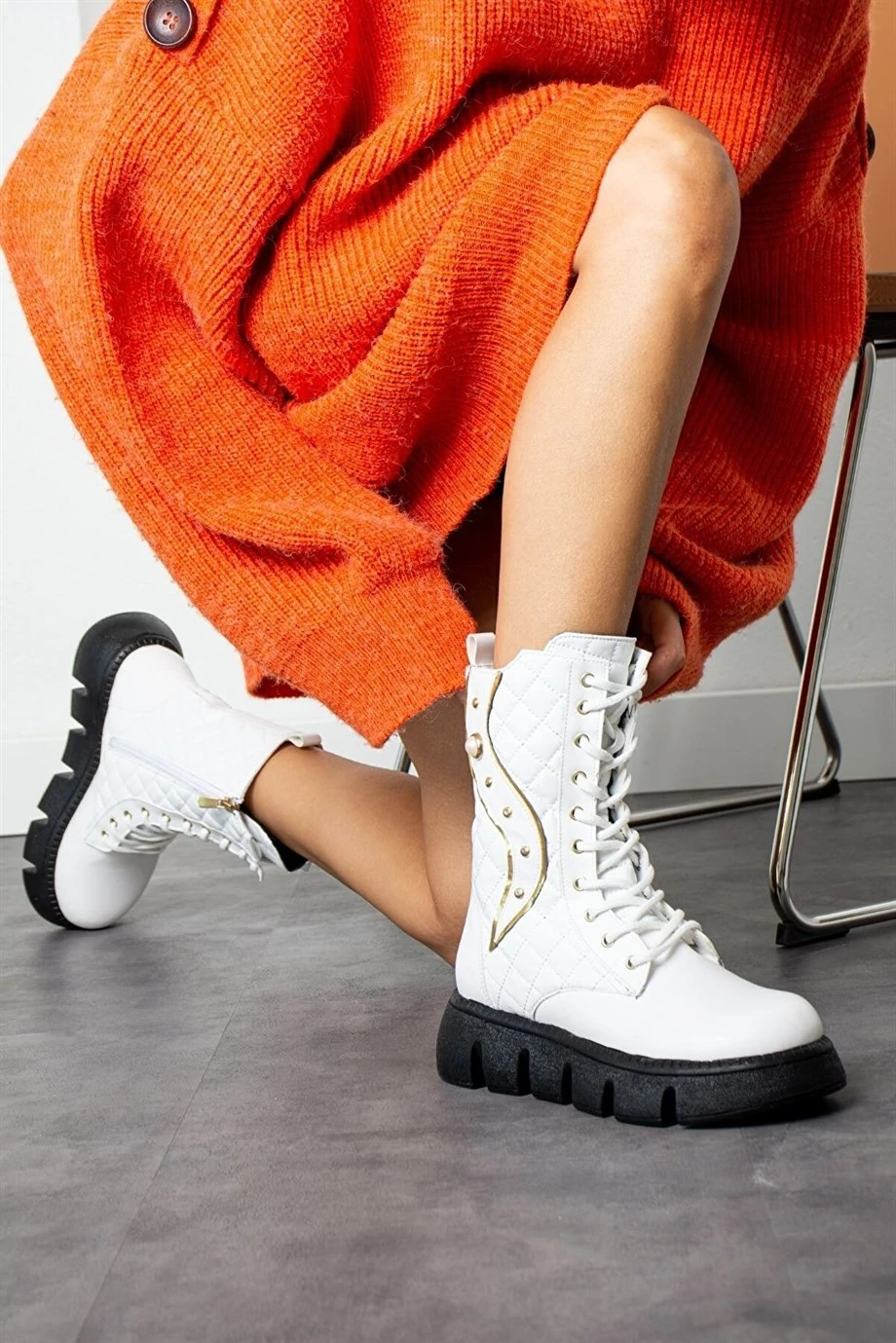 Missy Beyaz Topuklu Bot