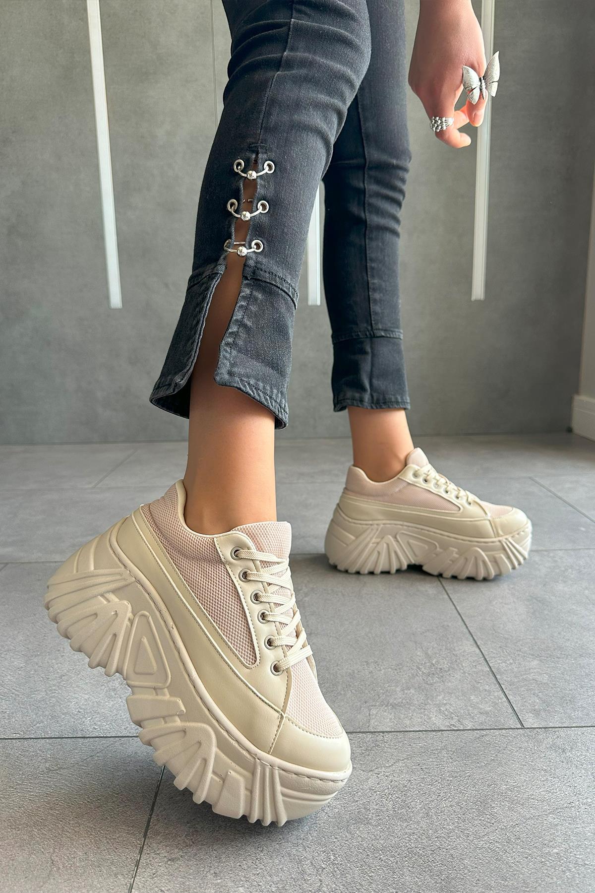 Modanizm Jessie Krem Spor Ayakkabı