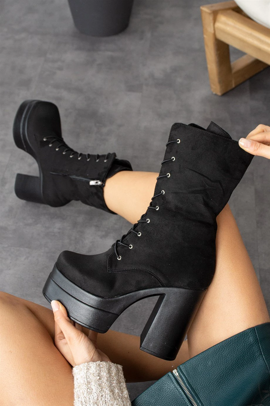 Modanizm Sheldon Topuklu Süet Bot