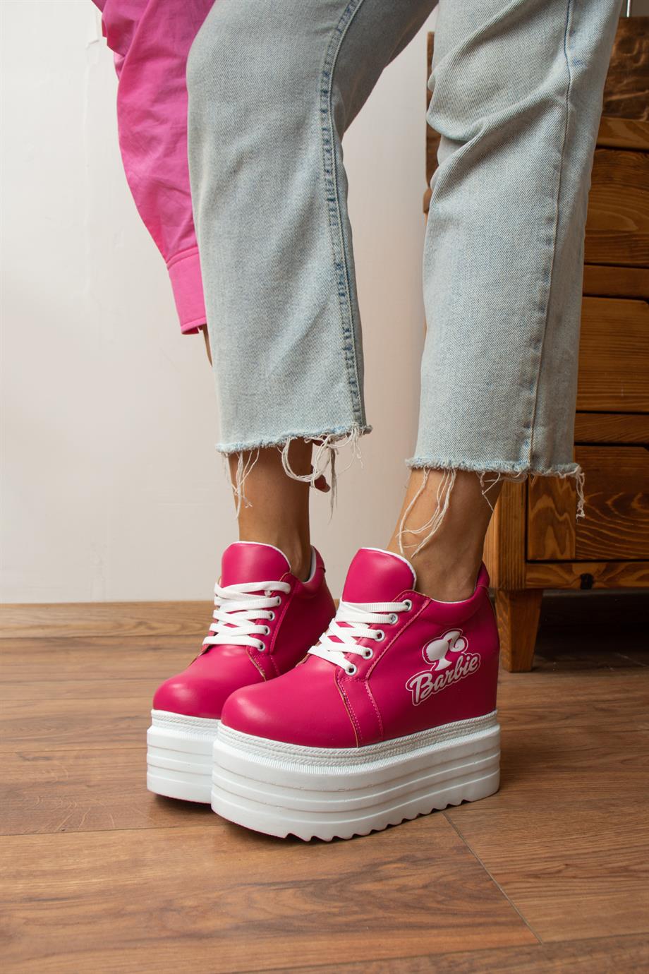 Modanizm Cutie Pembe Gizli Topuklu Spor Ayakkabı