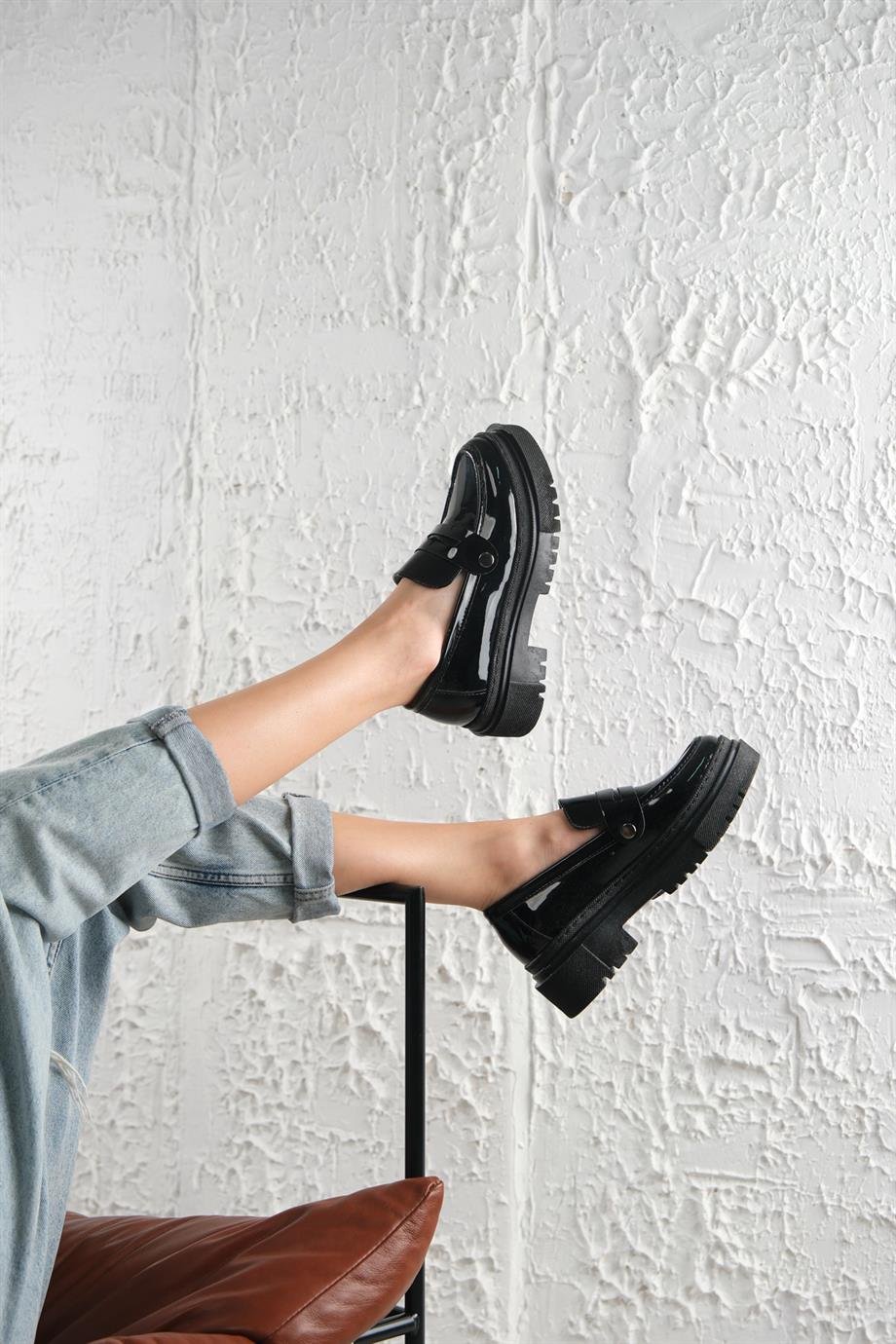 Modanizm Daiko Siyah Rugan Spor Ayakkabı