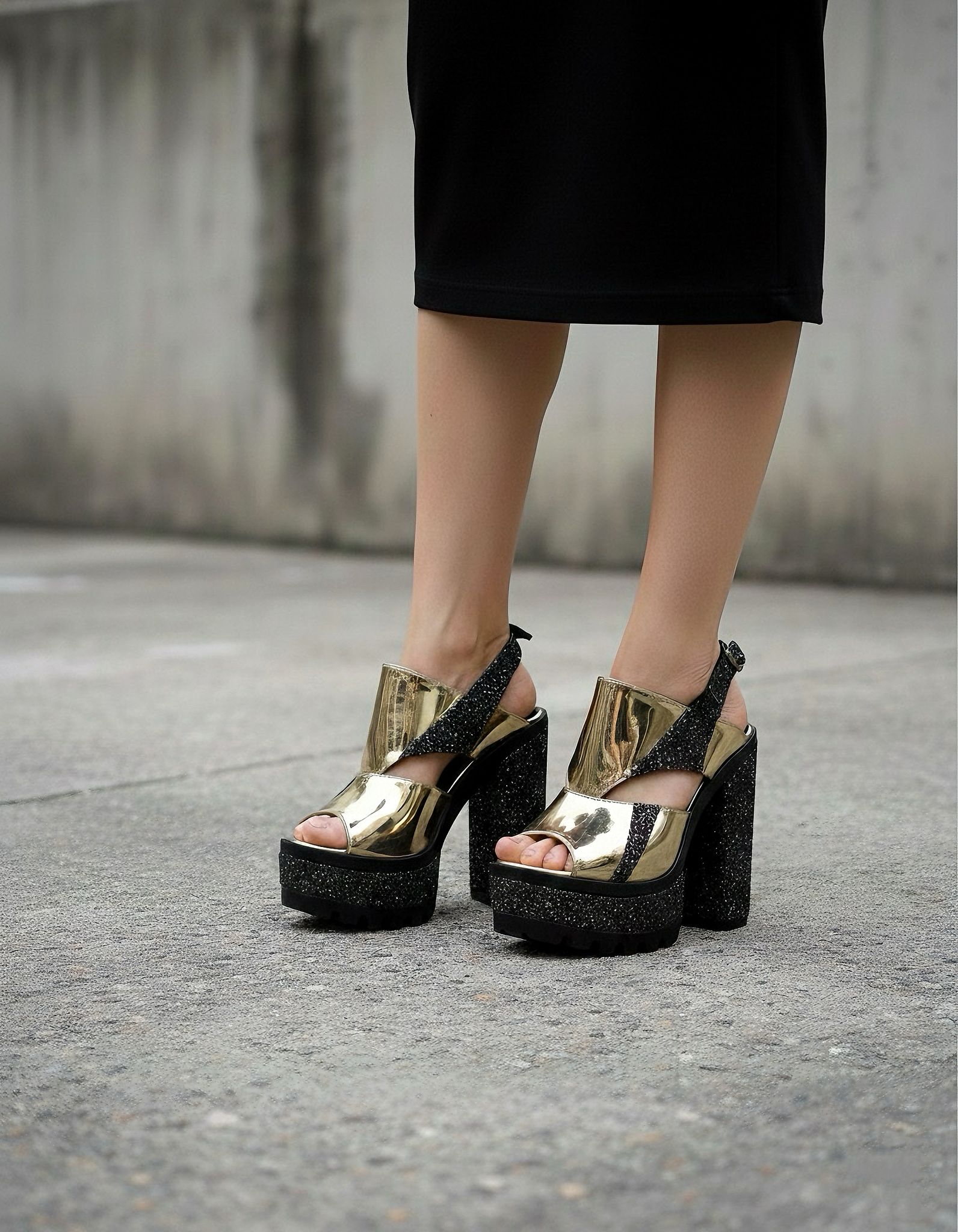 Modanizm Whirl Gold Topuklu Ayakkabı