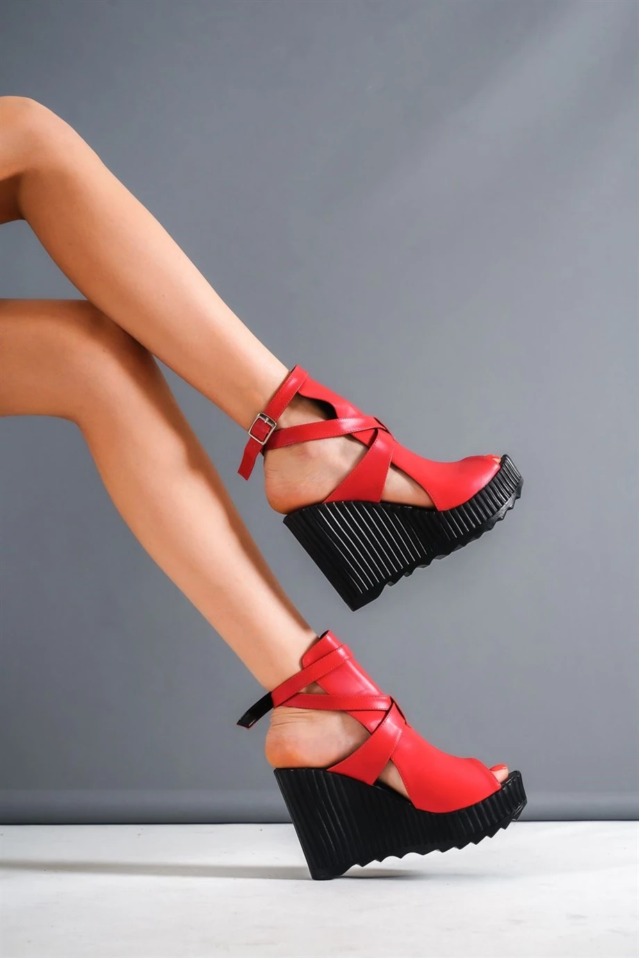 Jolena Dolgu Topuklu Sandalet