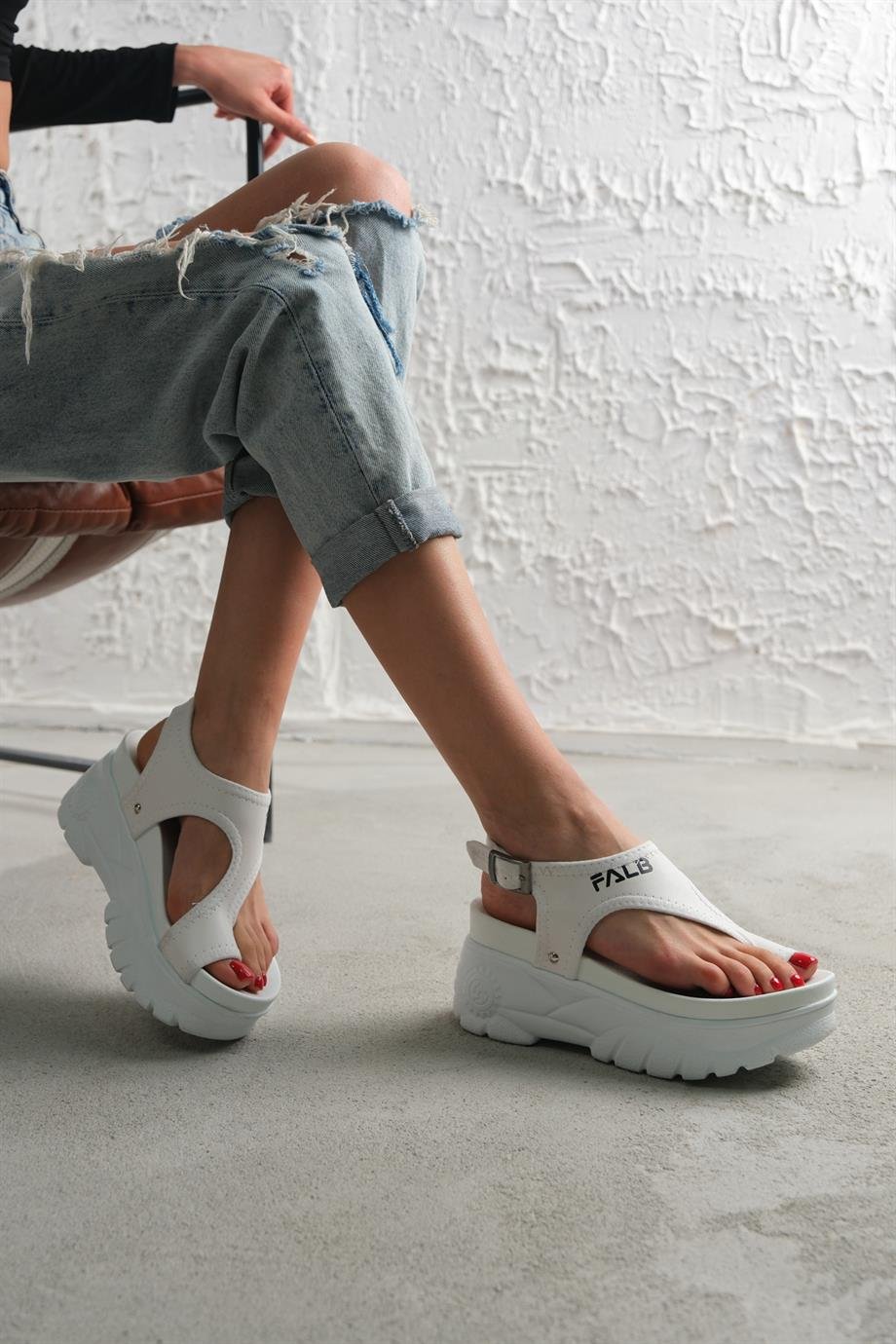 Modanizm Imex Beyaz Spor Sandalet