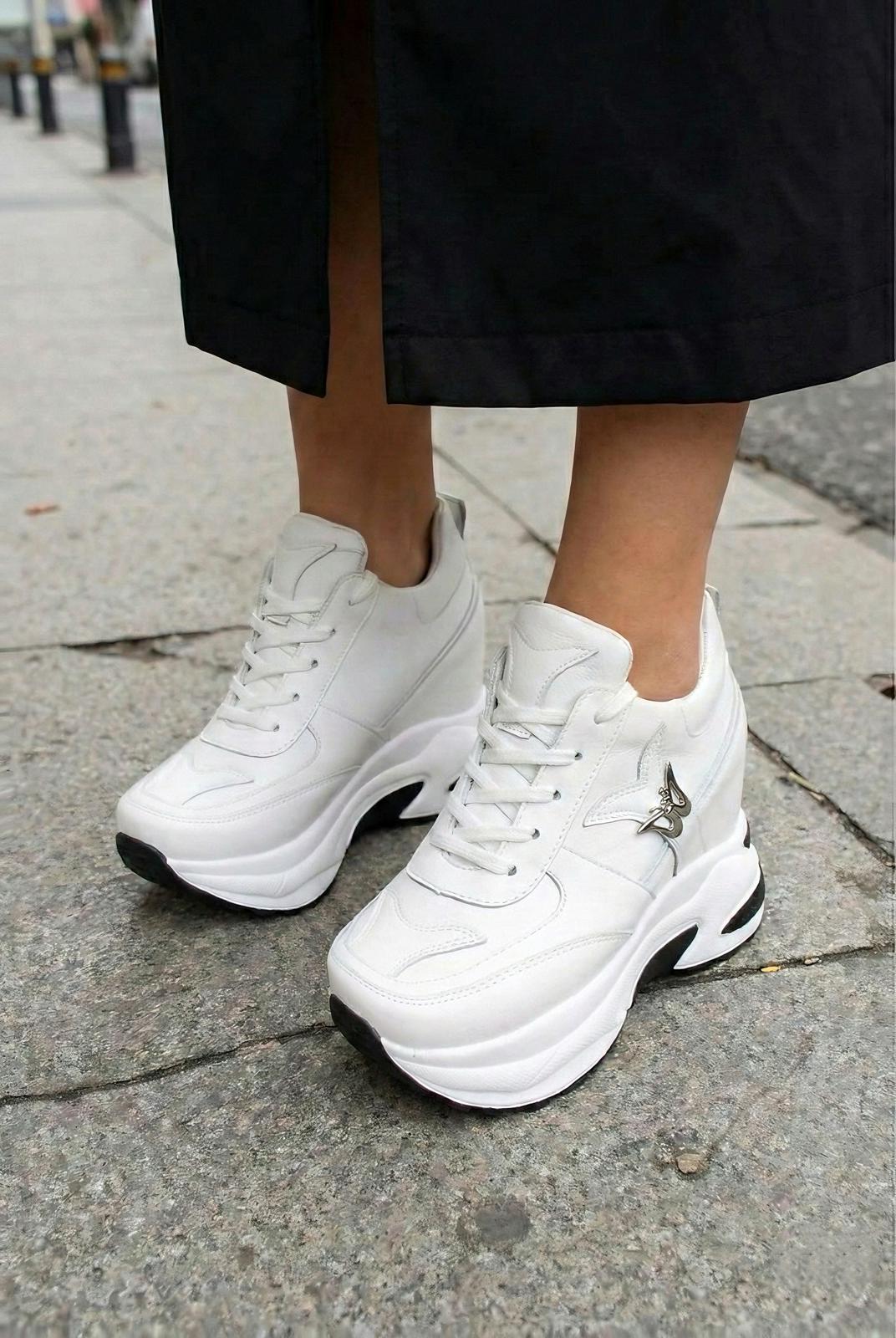 Modanizm Lydia Gizli Topuklu Beyaz Spor Ayakkabı