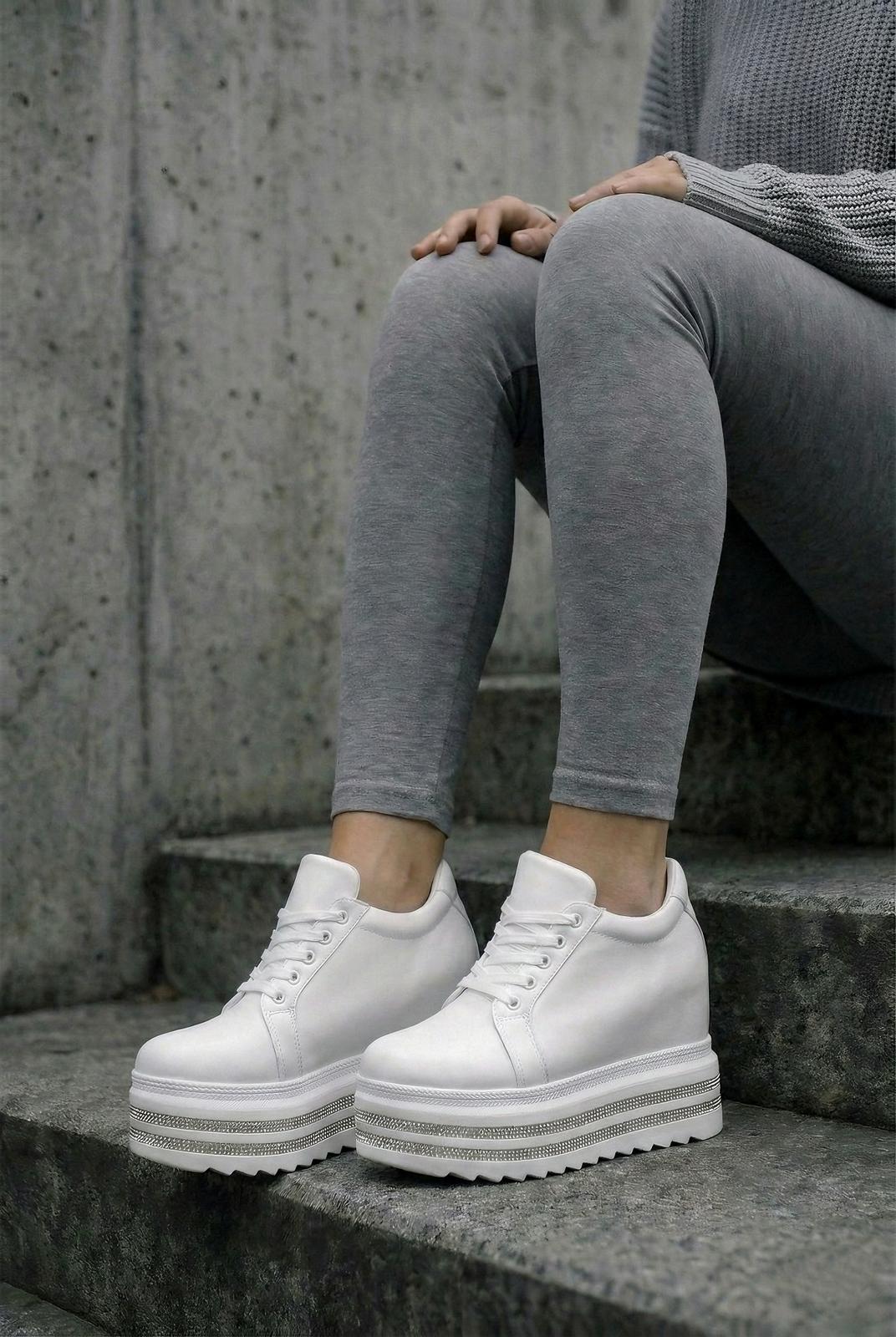 Modanizm Lien Beyaz Dolgu Spor Ayakkabı