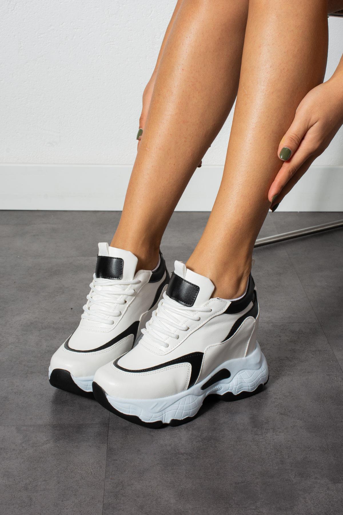 Modanizm Dean Gizli Topuklu Beyaz Spor Ayakkabı