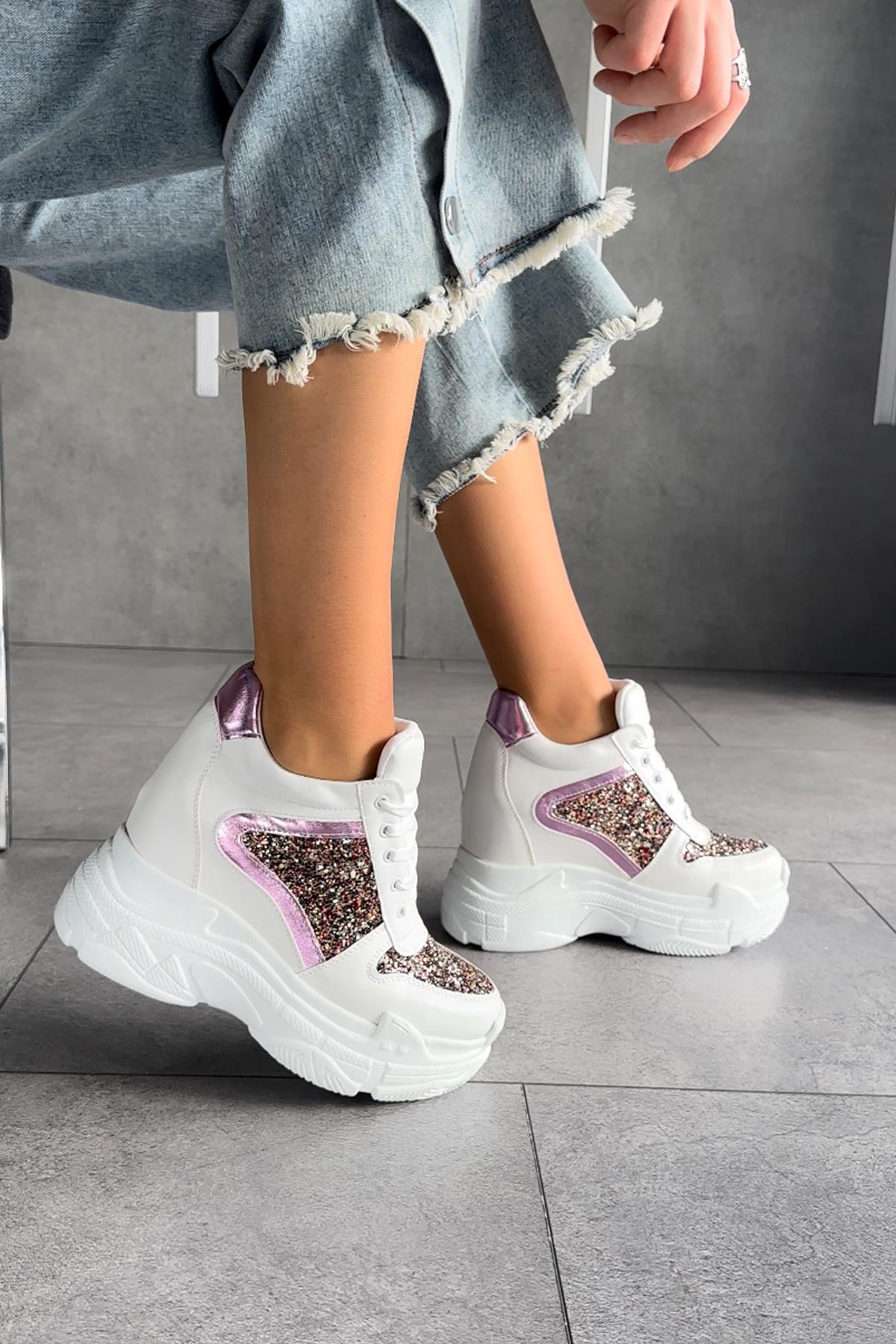 Glitterie Dolgu Spor Ayakkabı