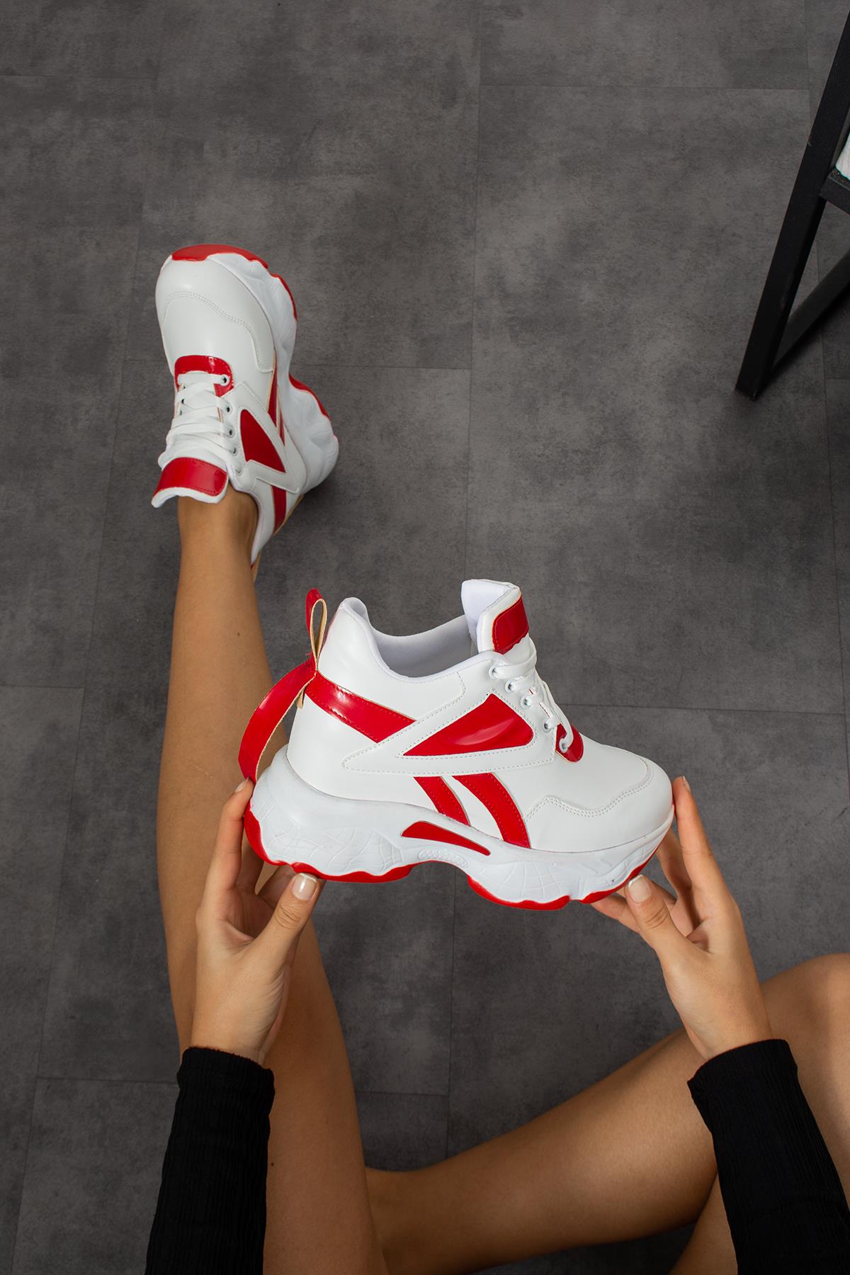 Modanizm Billy Gizli Topuklu Kırmızı Spor Ayakkabı