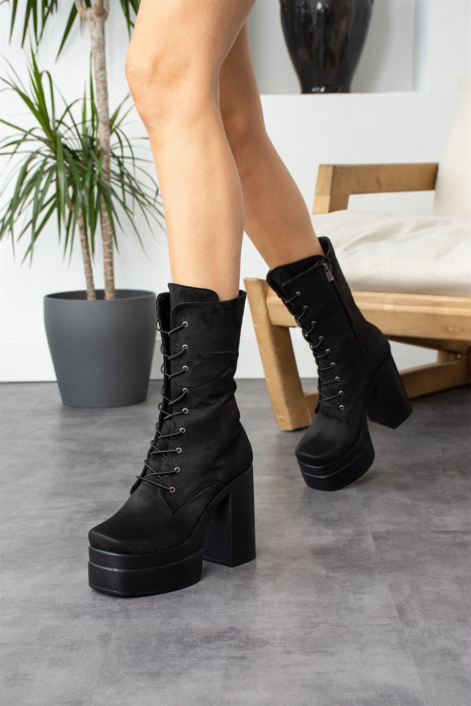 Modanizm Sheldon Topuklu Süet Bot