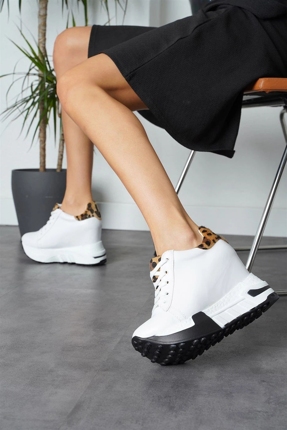 Modanizm Alexia Beyaz Gizli Topuklu Spor Ayakkabı