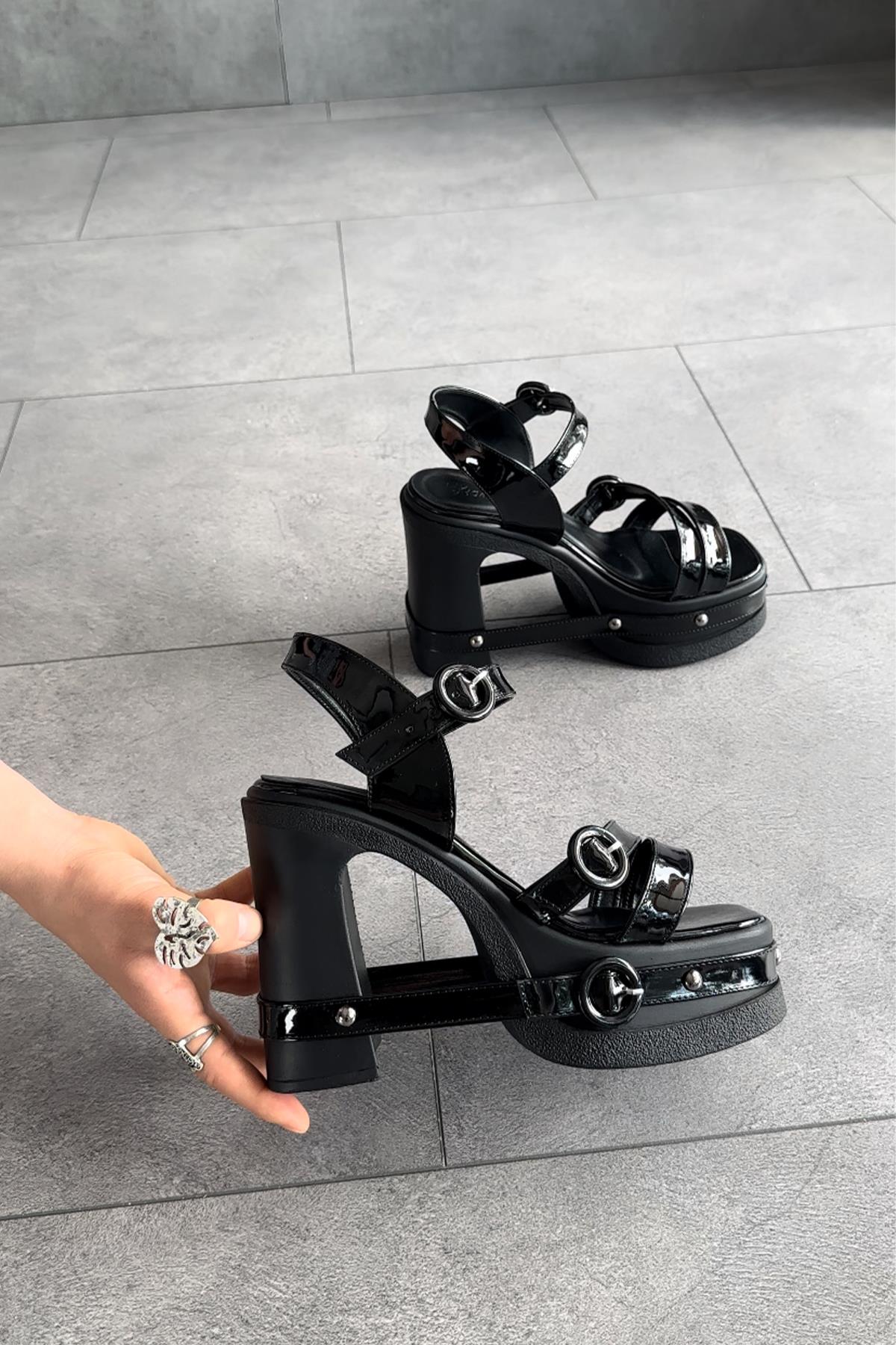 Modanizm Juno Siyah Topuklu Ayakkabı