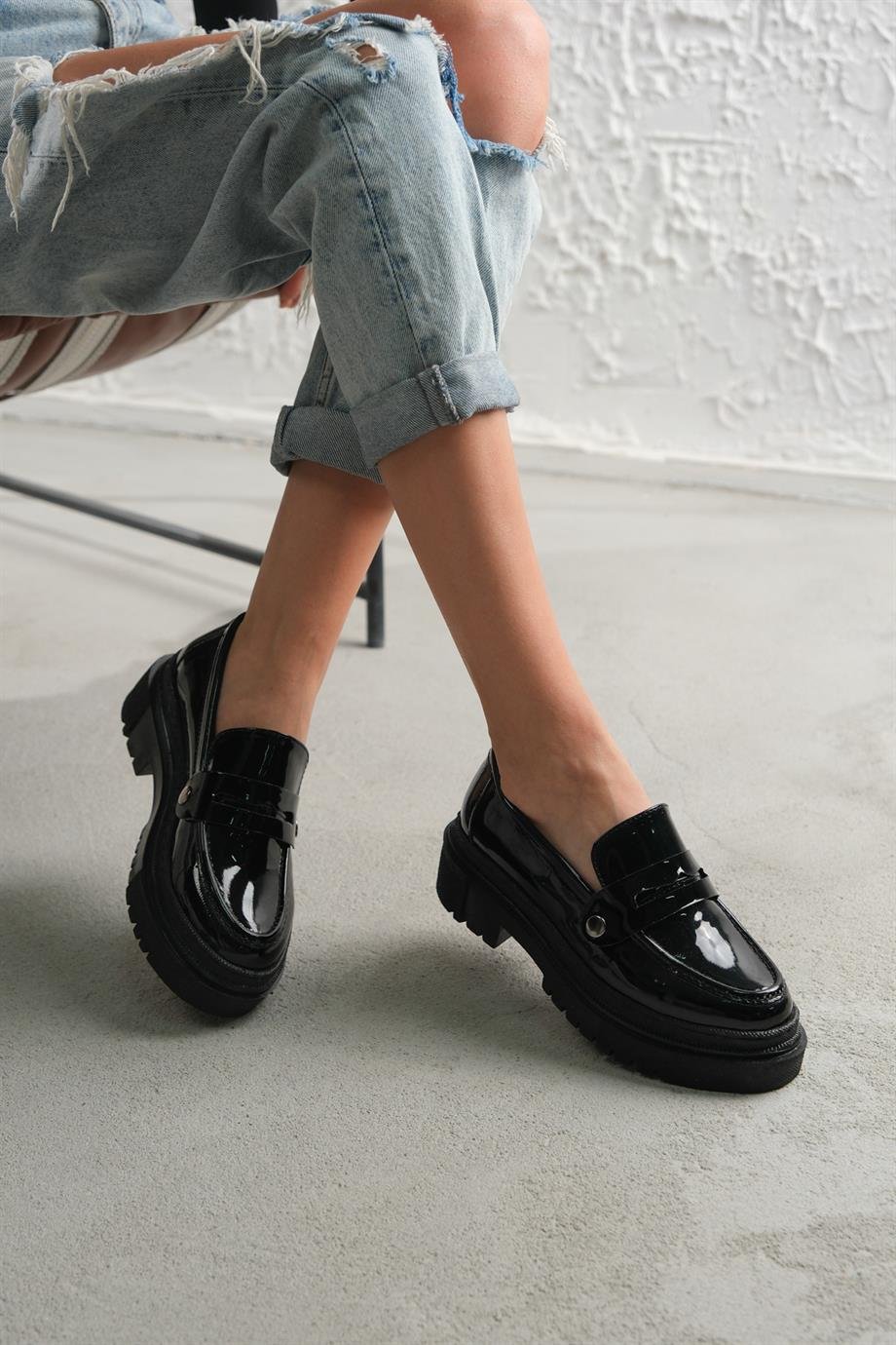 Modanizm Daiko Siyah Rugan Spor Ayakkabı