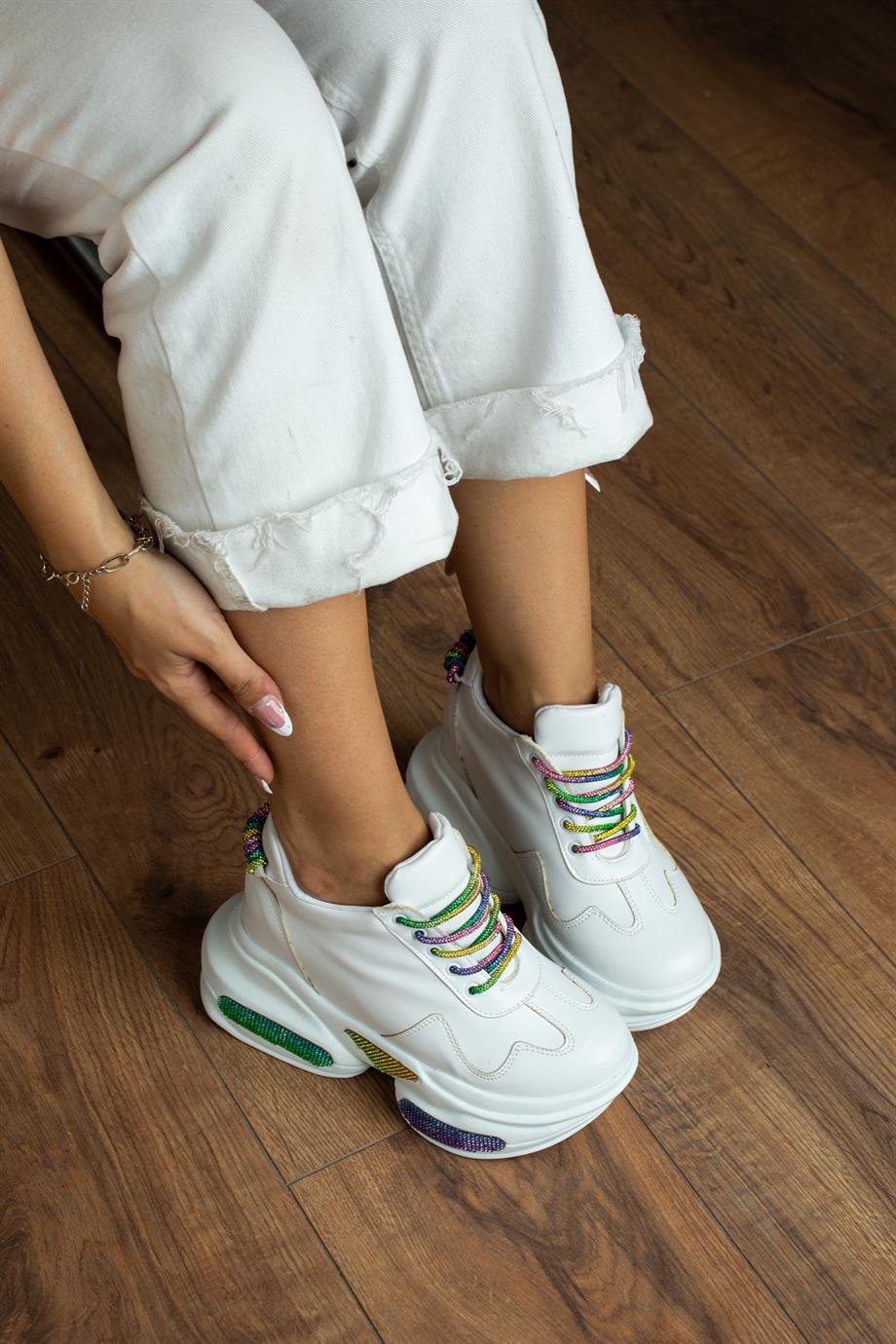 Modanizm Xander Gizli Topuklu Renkli Spor Ayakkabı