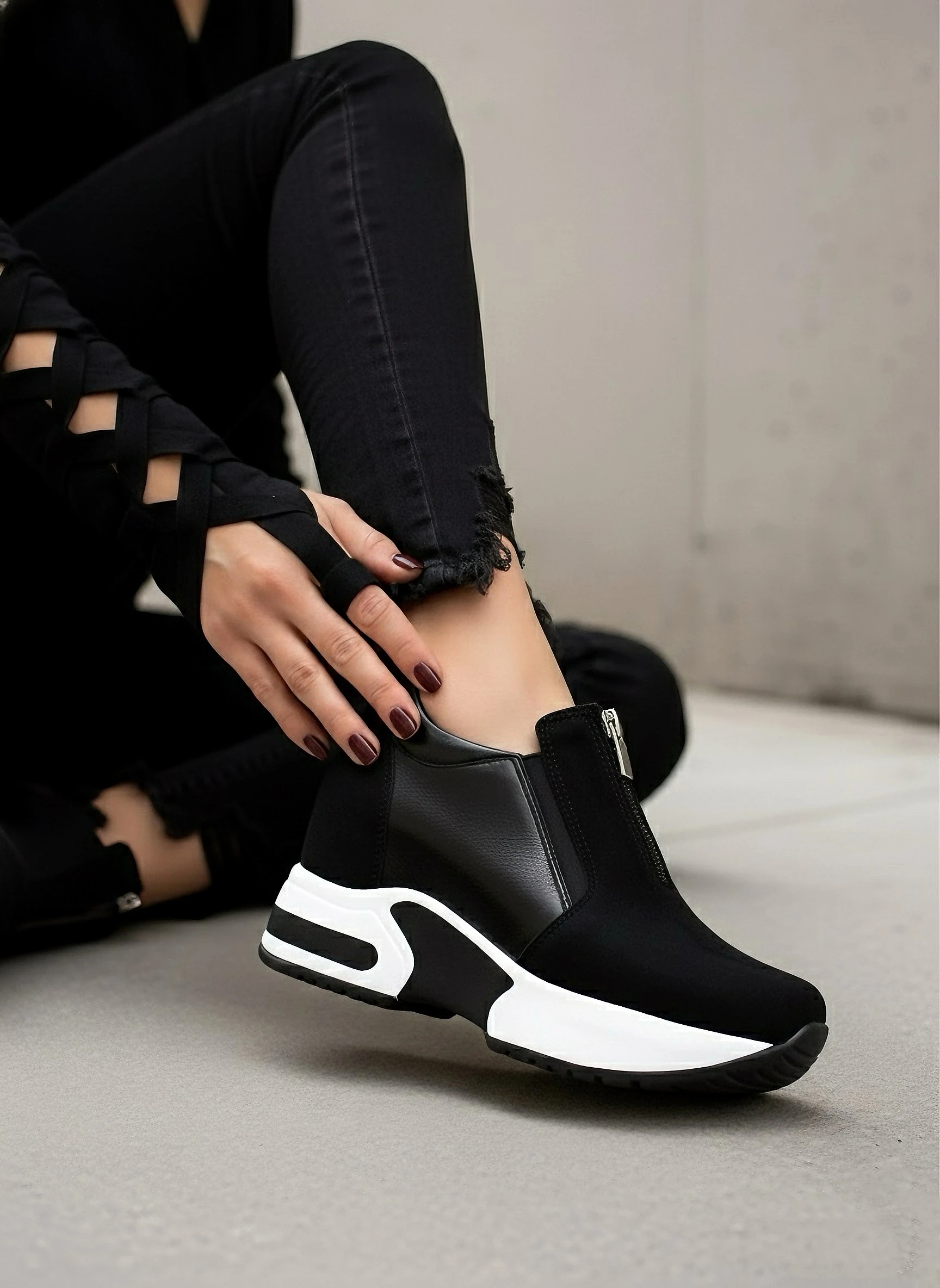 Modanizm Topaz-siyah Dolgu Spor Ayakkabı