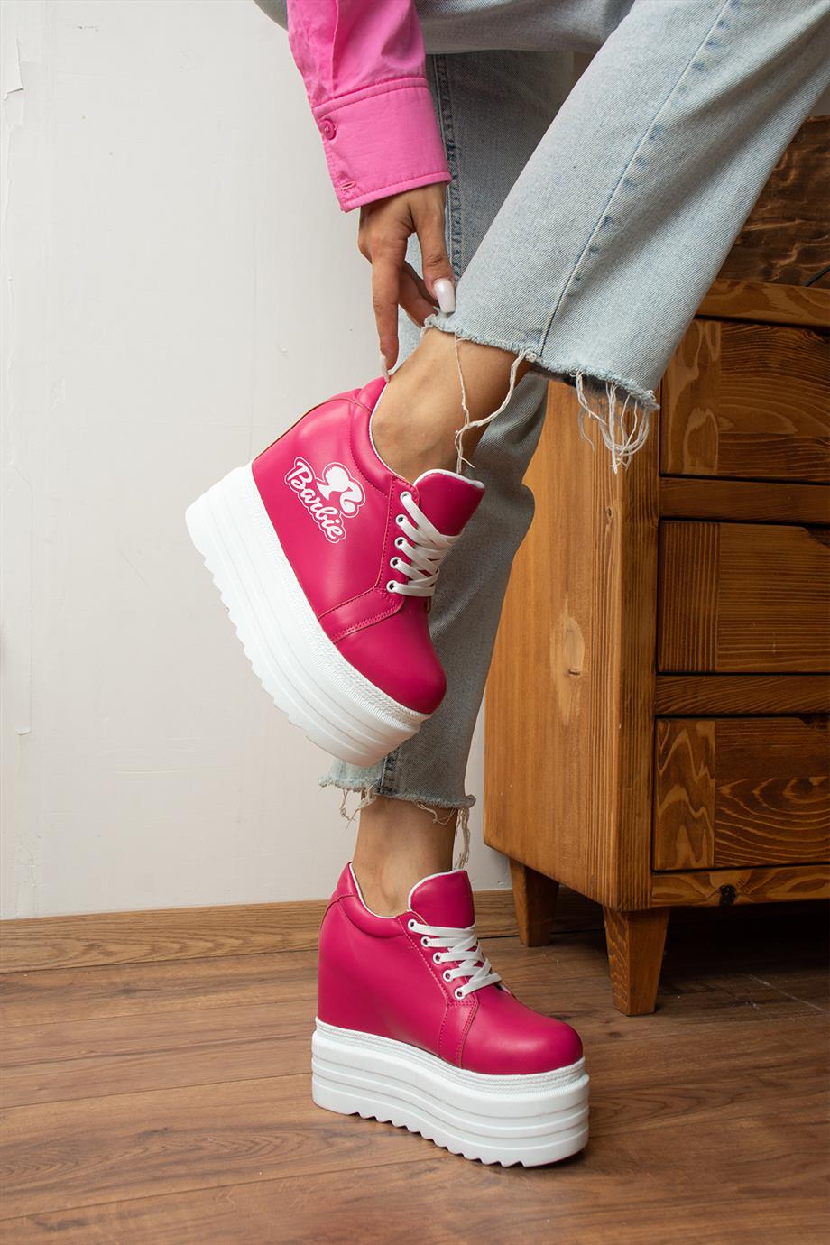 Modanizm Cutie Pembe Gizli Topuklu Spor Ayakkabı