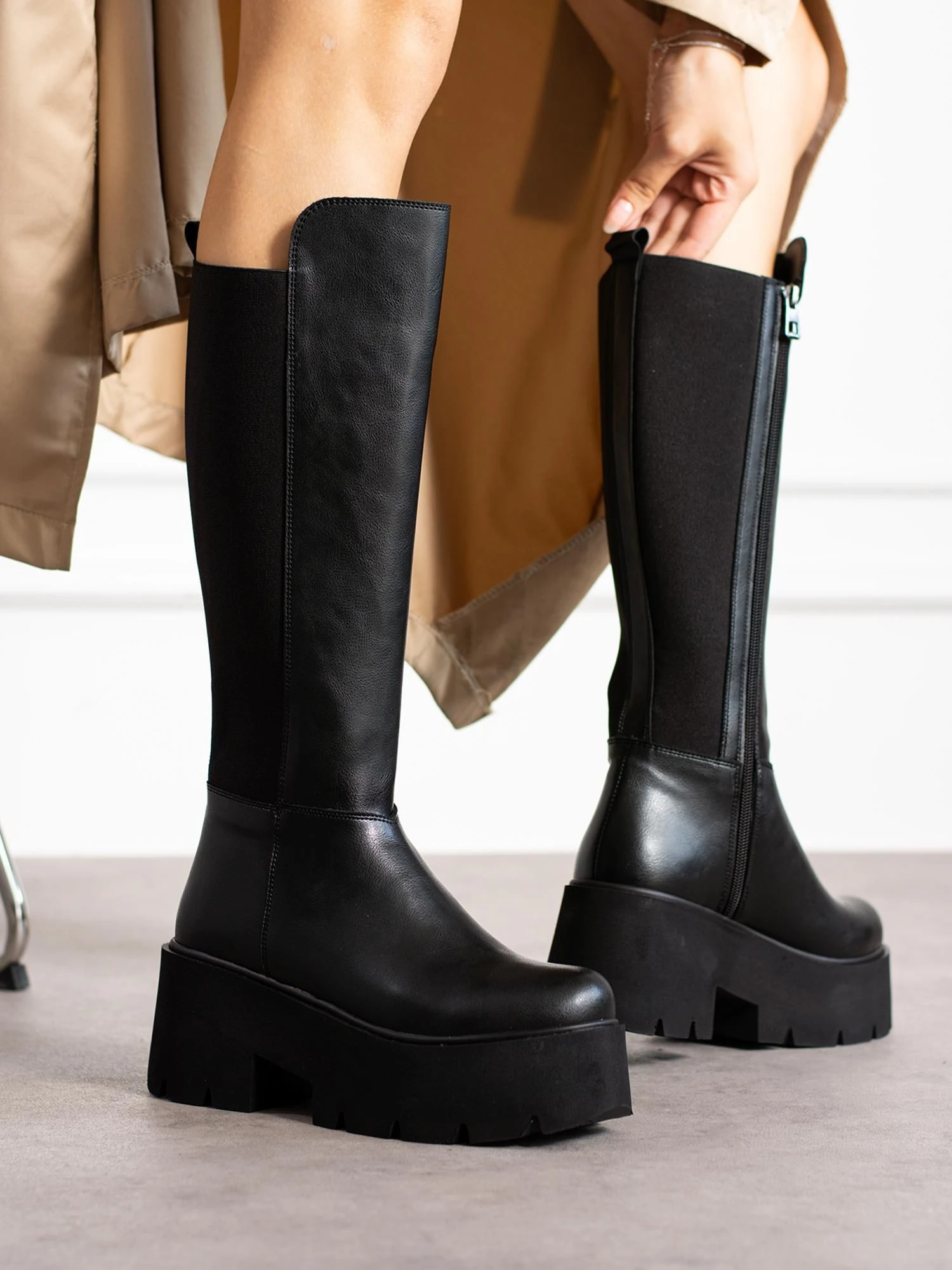 Modanizm Khen Topuklu Deri Çizme