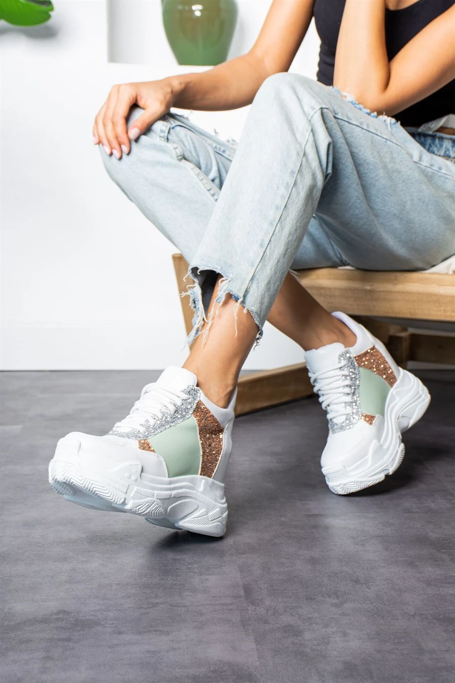 Maira Sim Detaylı Gizli Topuklu Spor Ayakkabı