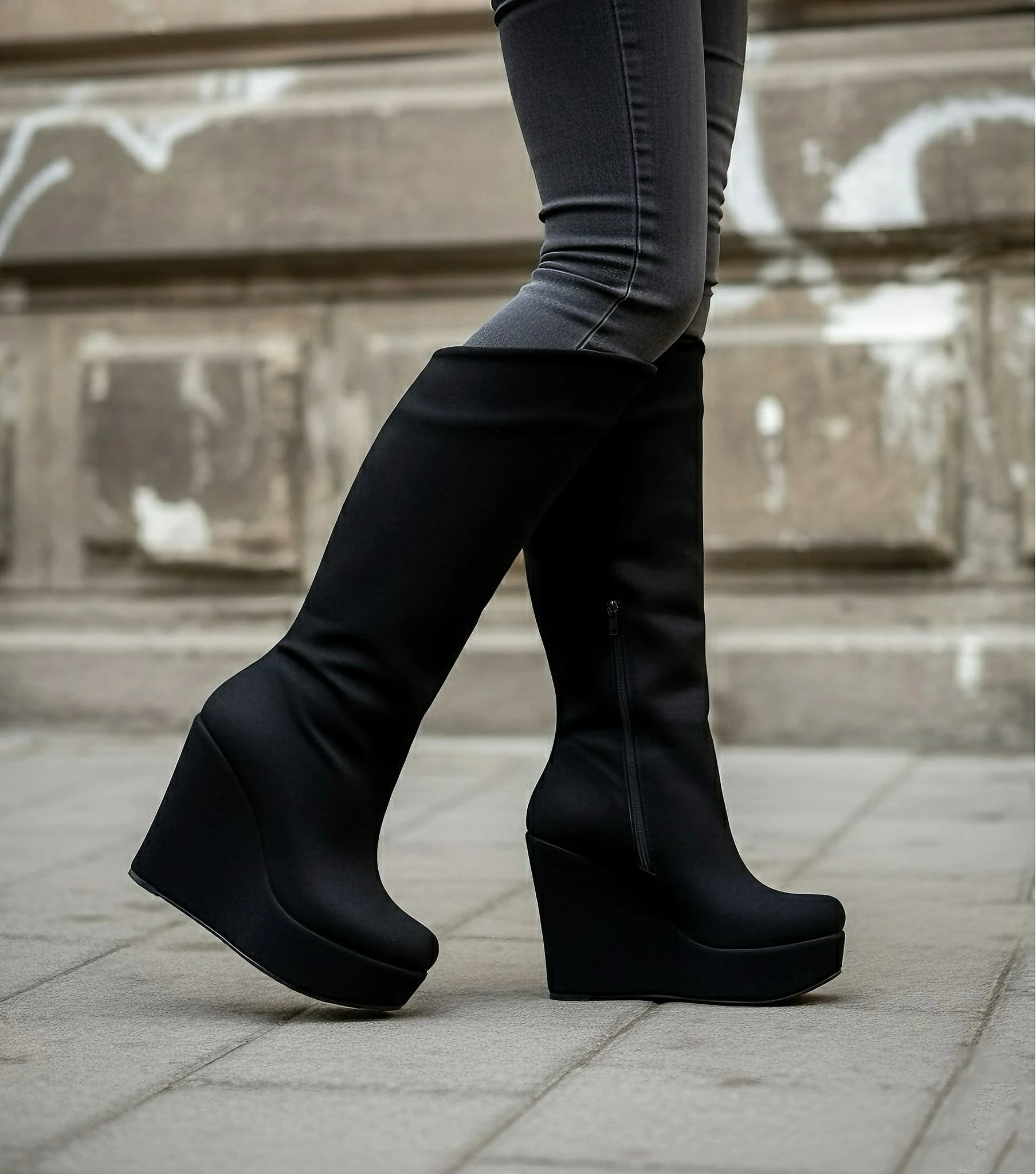 Cyher Dolgu Topuklu Çizme