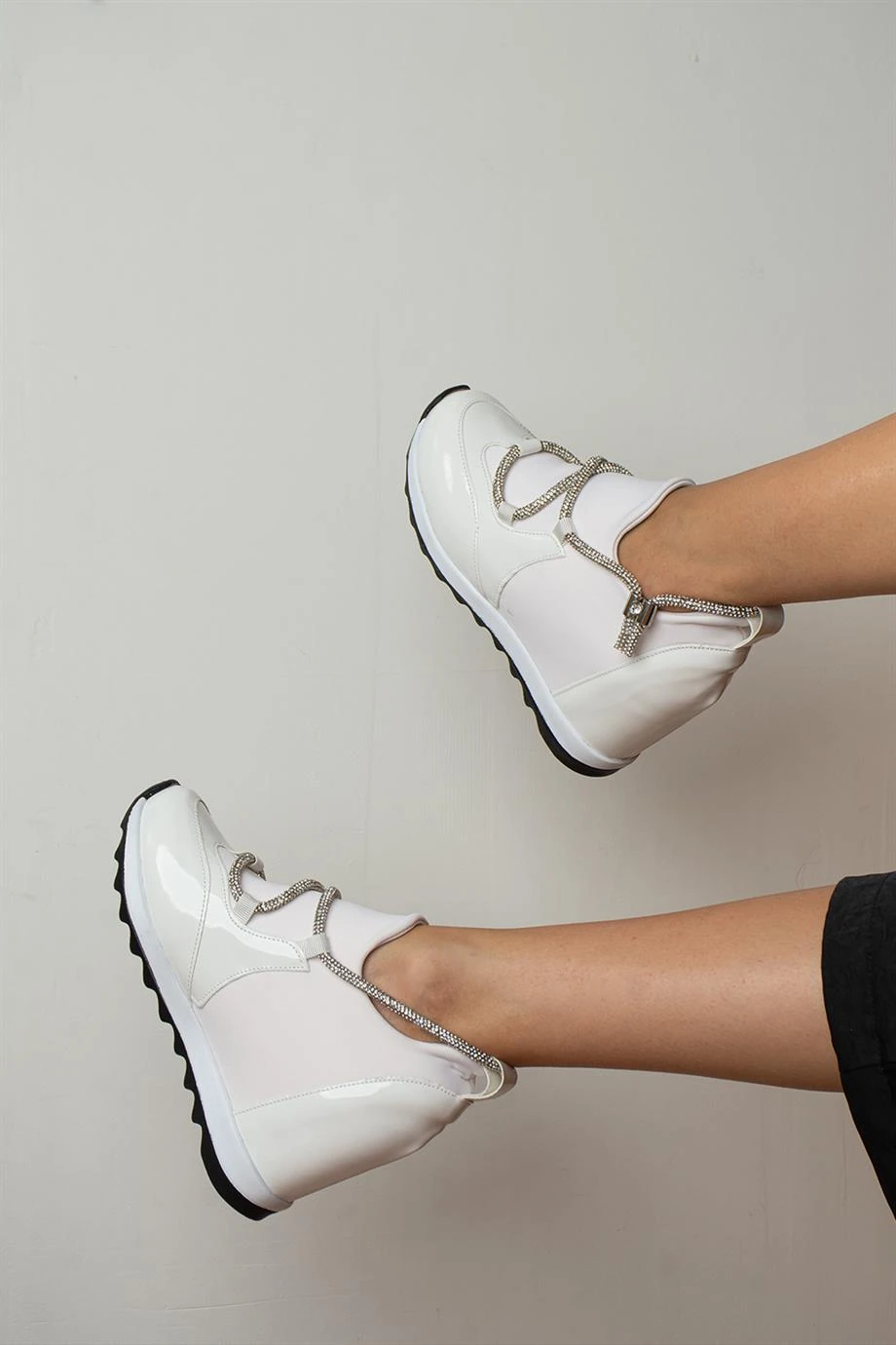 Modanizm Drawz Gizli Topuklu Beyaz Spor Ayakkabı