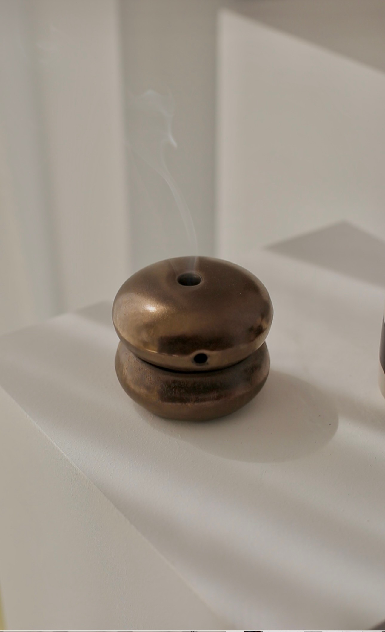 copper color incense burner