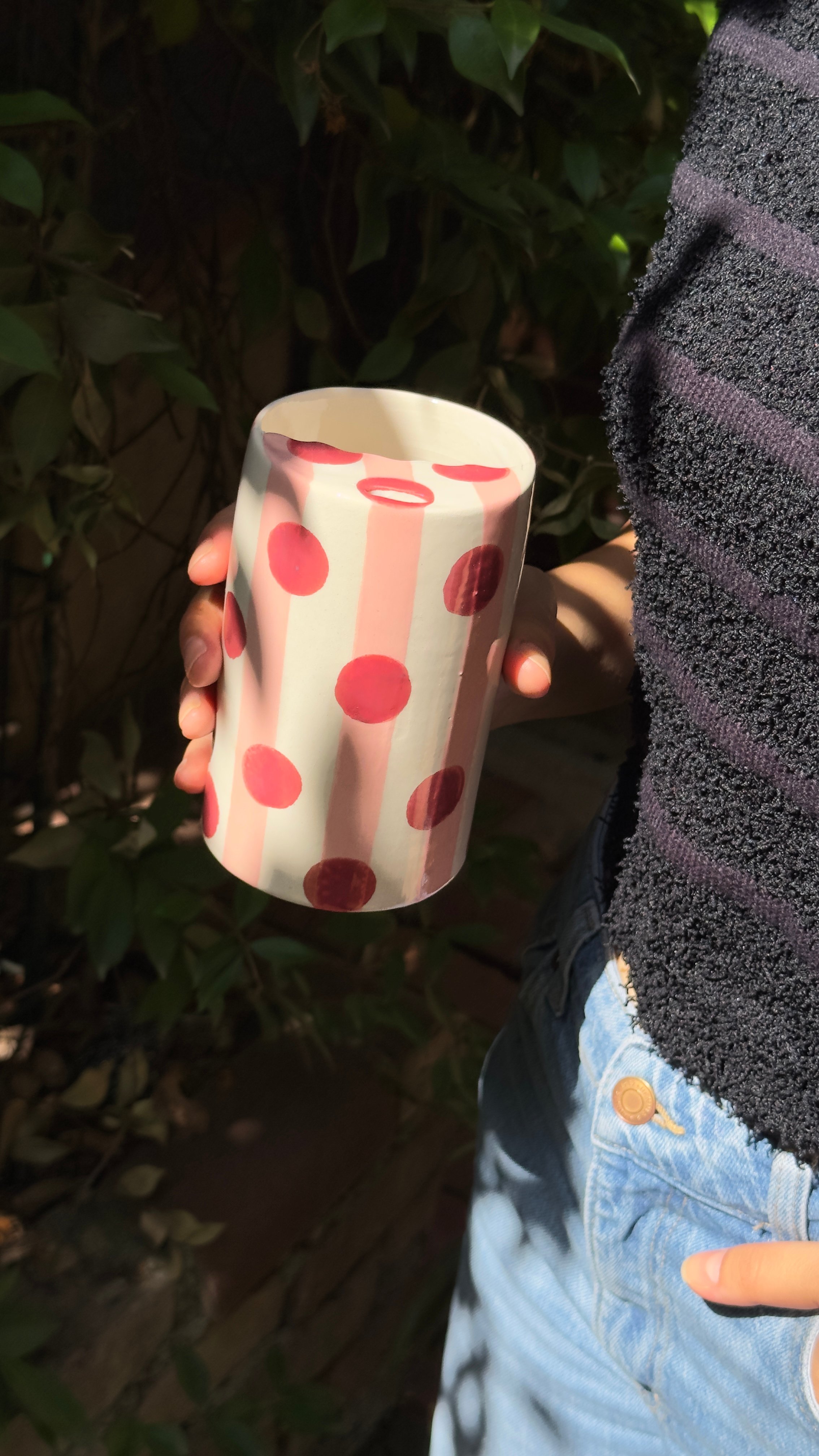 Çizgili Benekli 500ml Termos