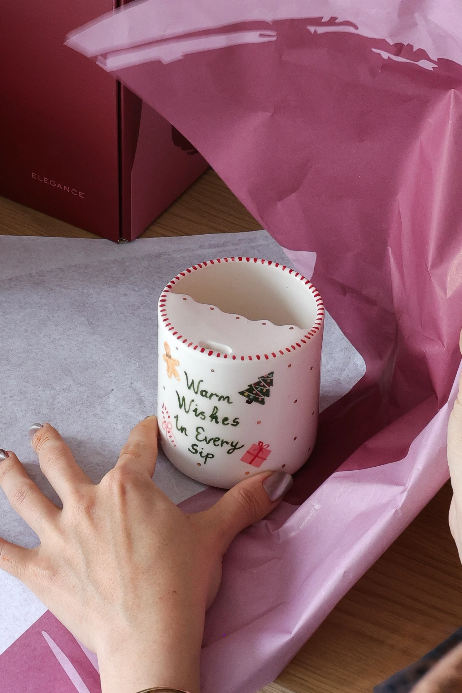 Warm Wishes In Every Sip Termos 24k altın detaylı