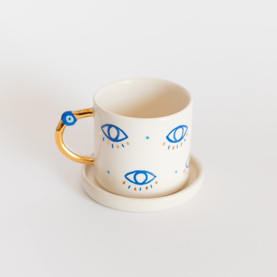 Eyes On You Duble Turkish Coffee Cup 