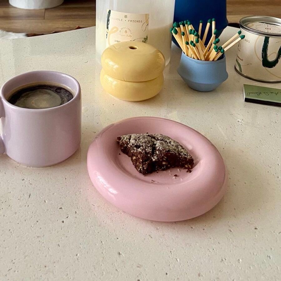 Pembe Donut Tabağı