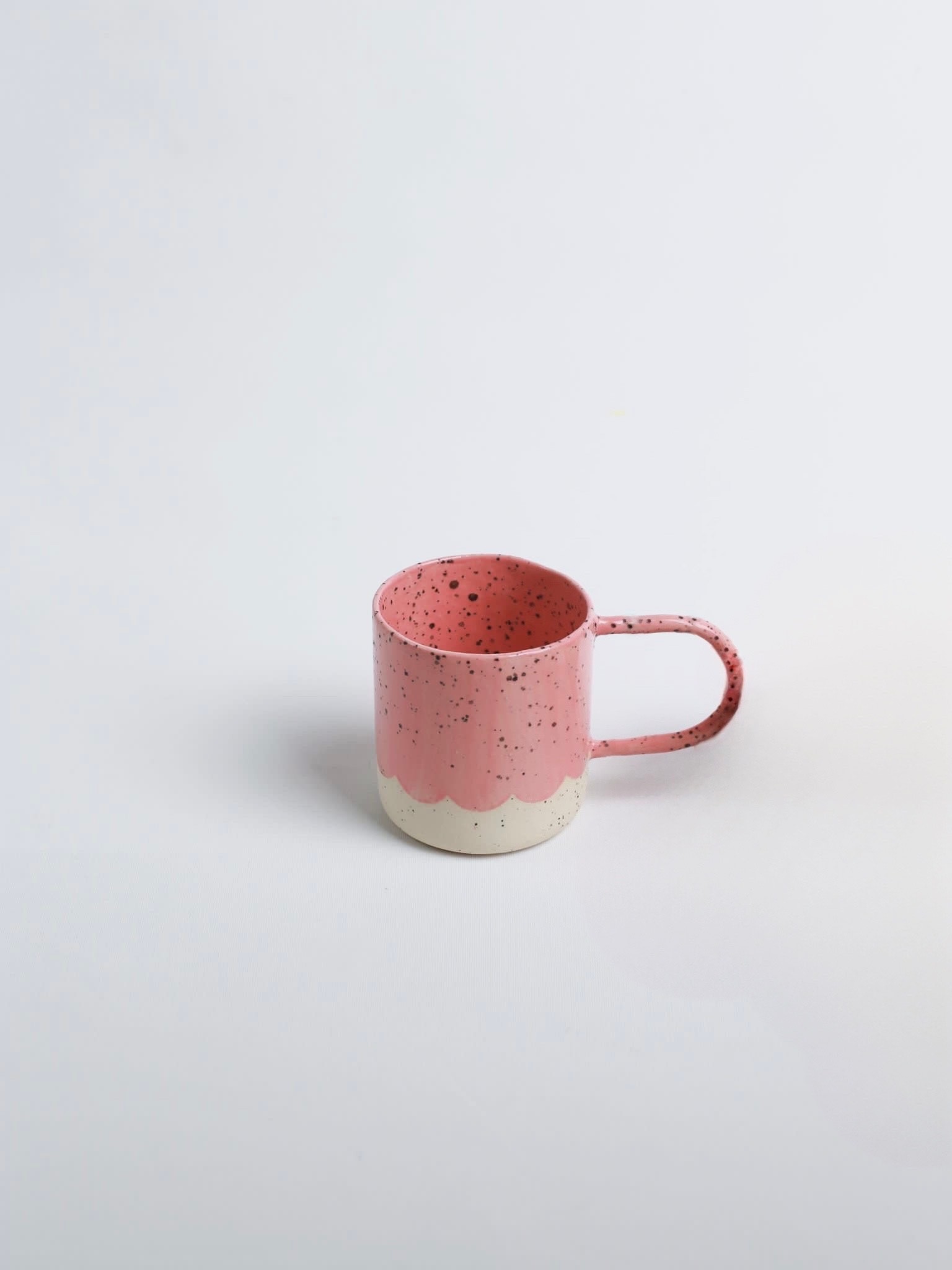 Stoneware Maxi Kulplu Kupa - pink