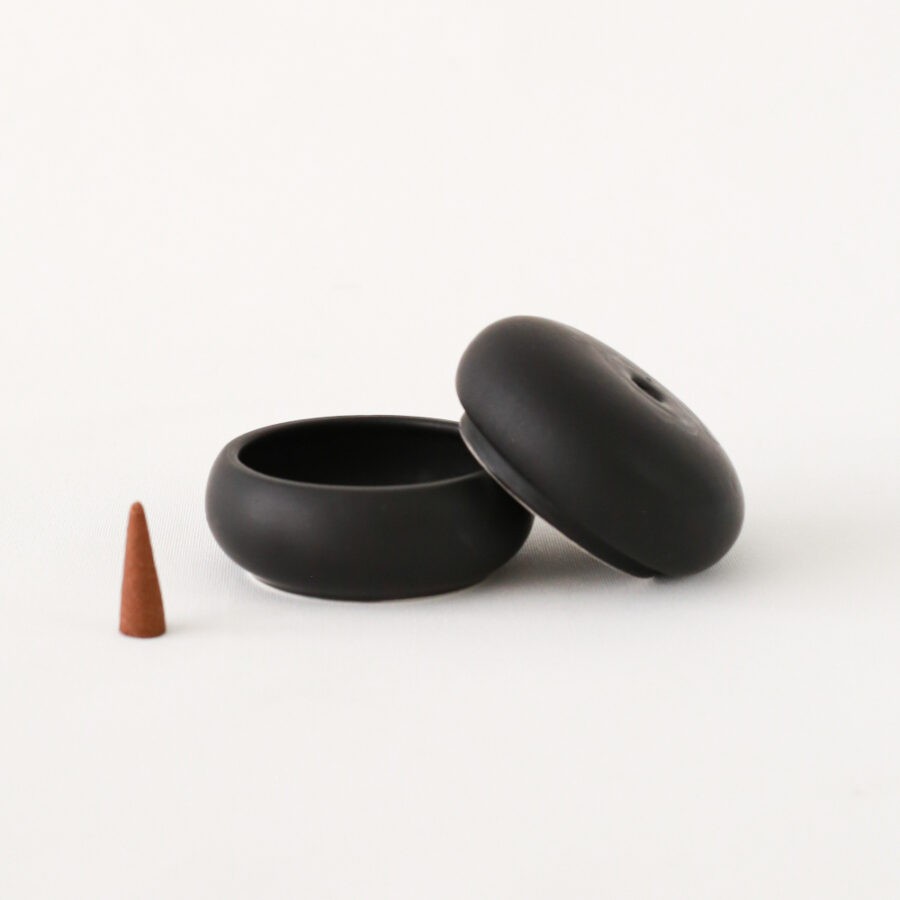 Black Matte Incense Holder 