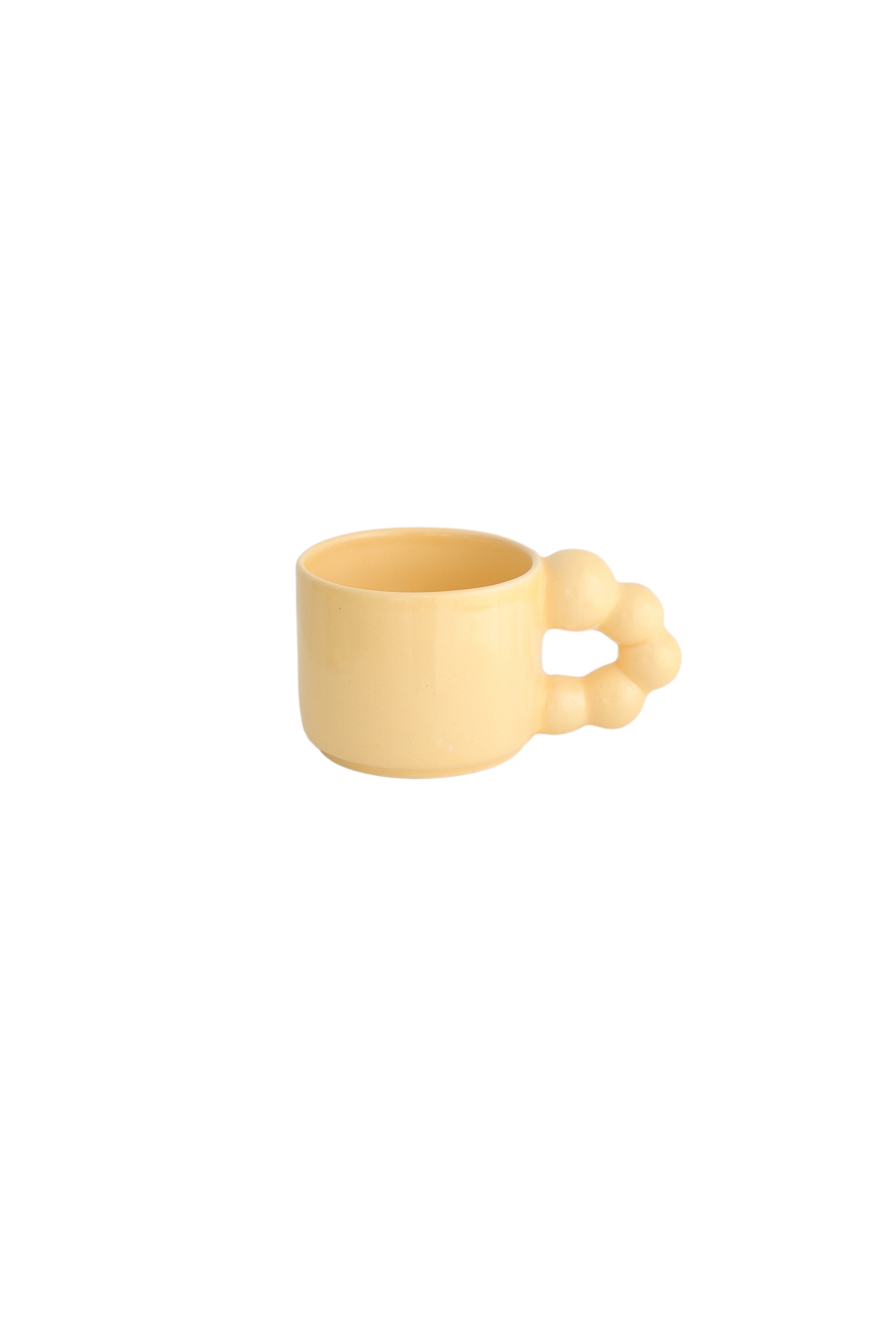 Bead Handle Mug - Butter Yellow