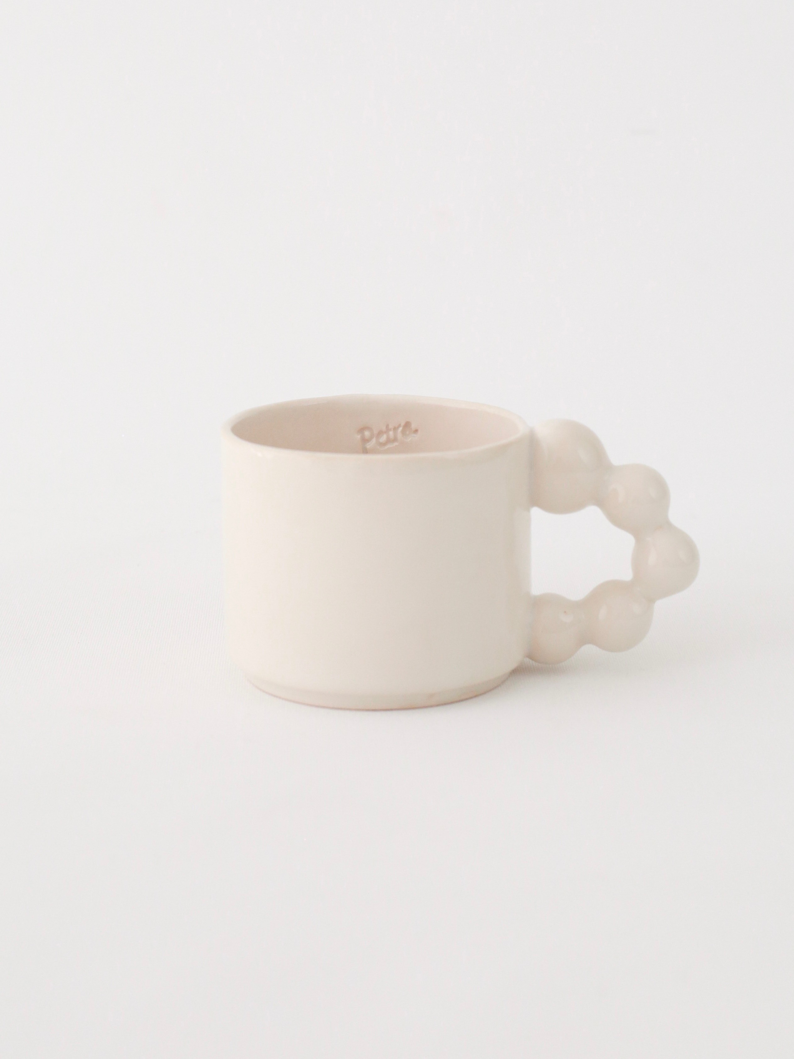 Bead Handle Mug - krem