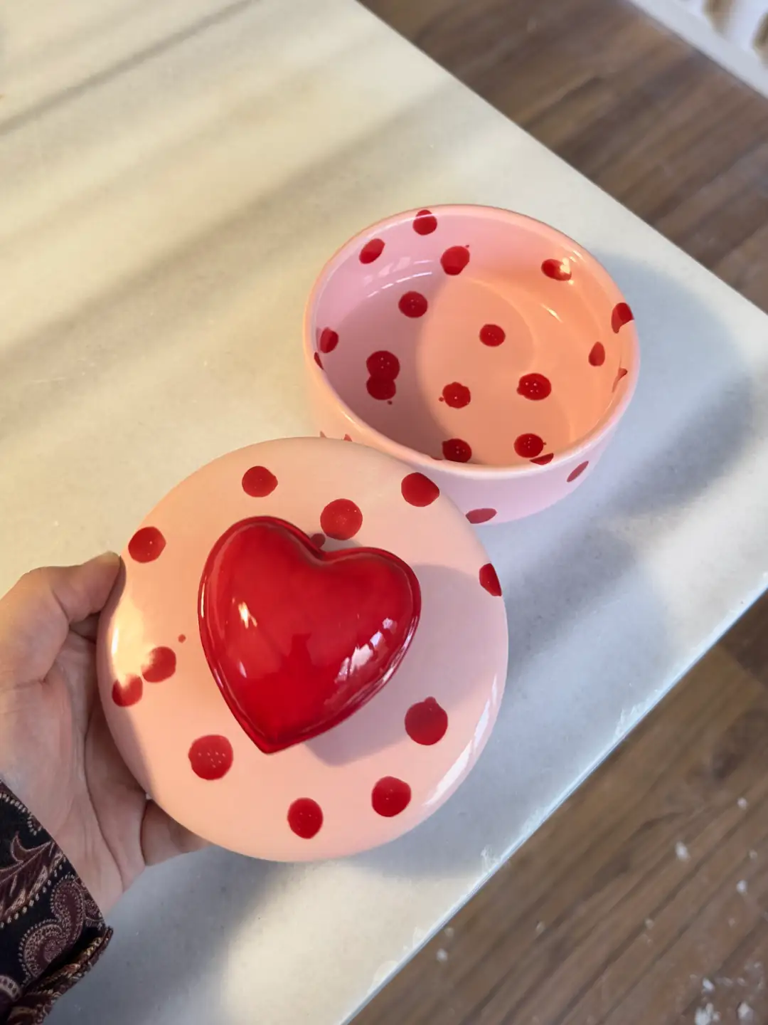 Balon Kalp Kulp Seramik Kutu