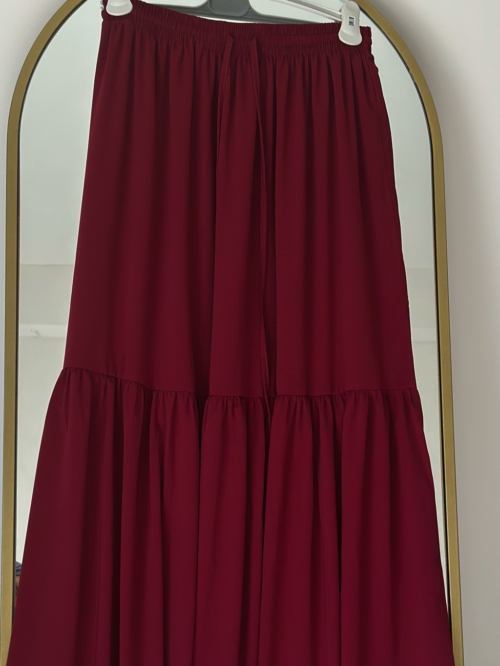 LAYER SKIRT Claret Red